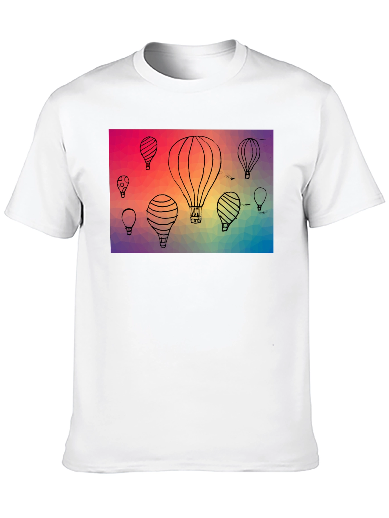 Black Hot Air Balloon Graphic Tee - Black view 10