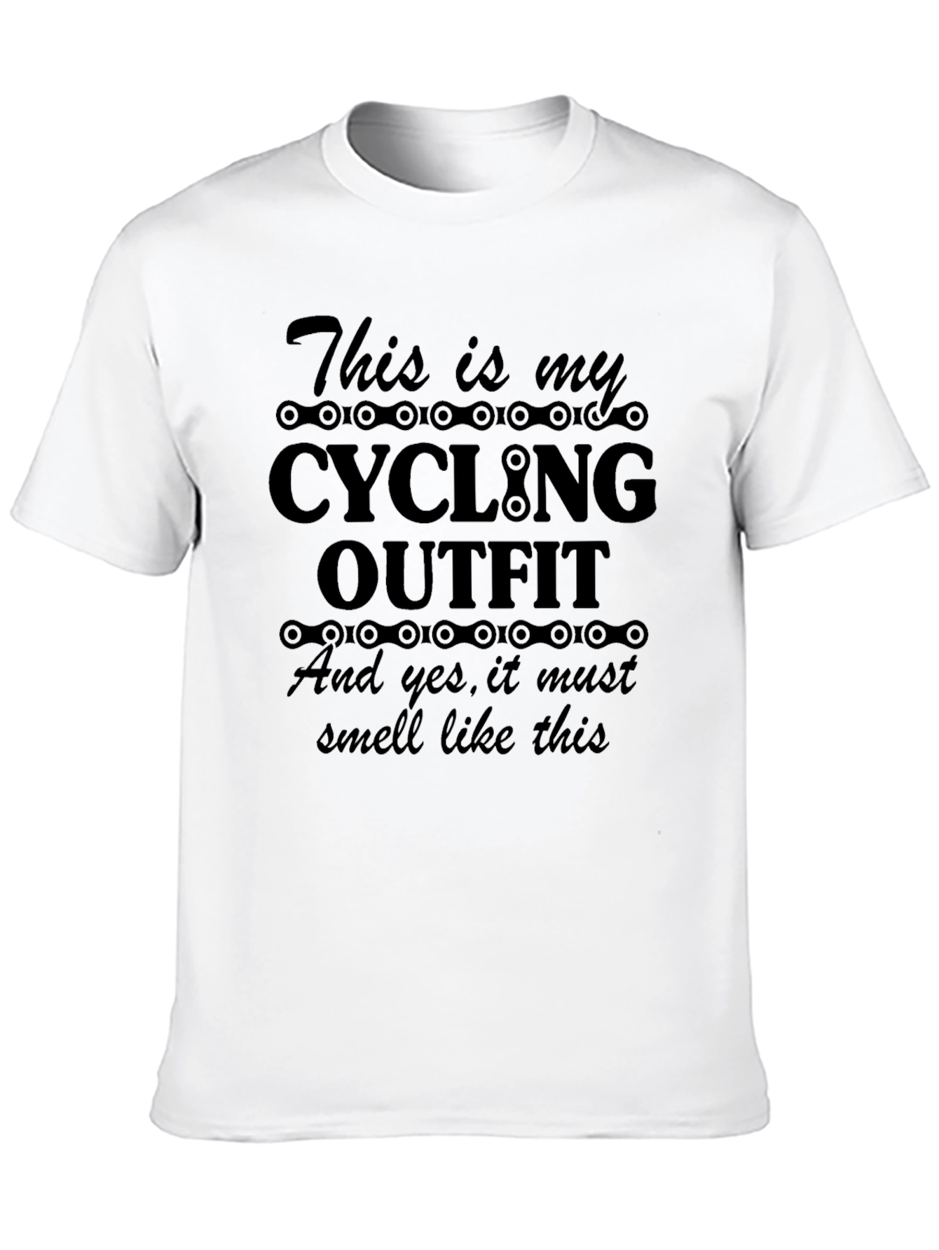 Black Cycling Outfit T-Shirt - Funny Bike Rider Tee view 10