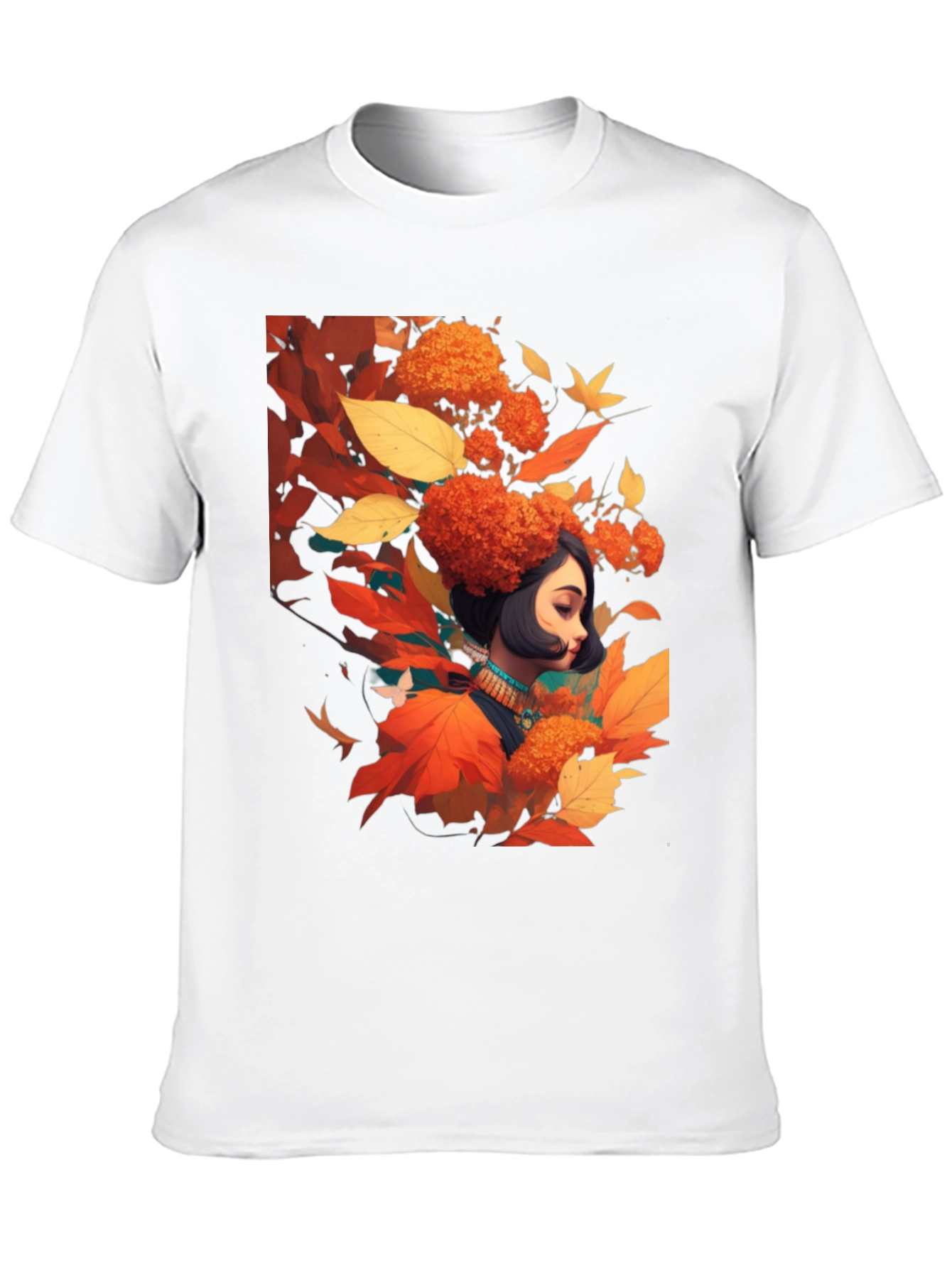 Black Autumnal Woman Graphic Black Tee view 10