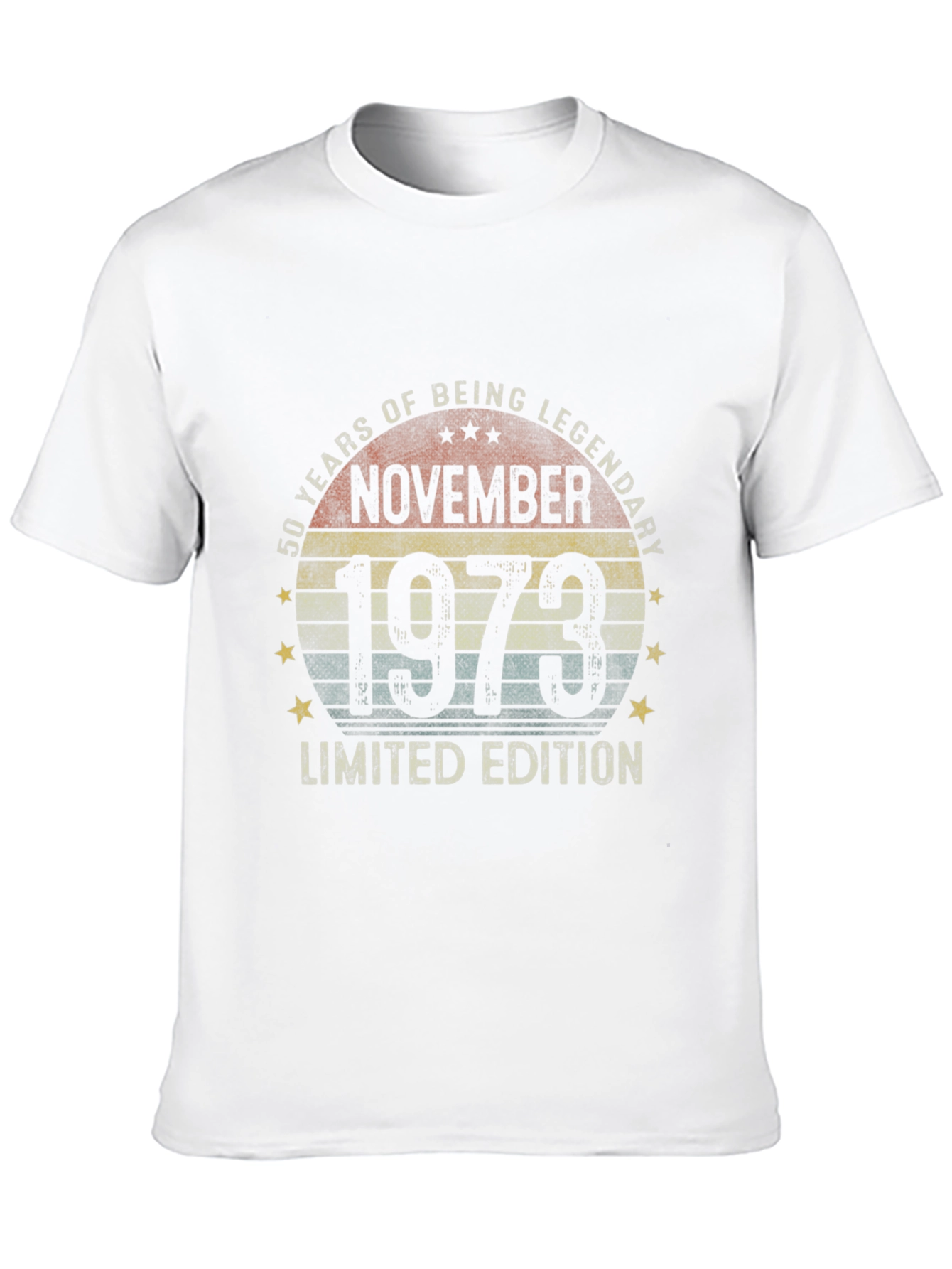 Black November 1973 Limited Edition 50th Birthday T-Shirt view 10