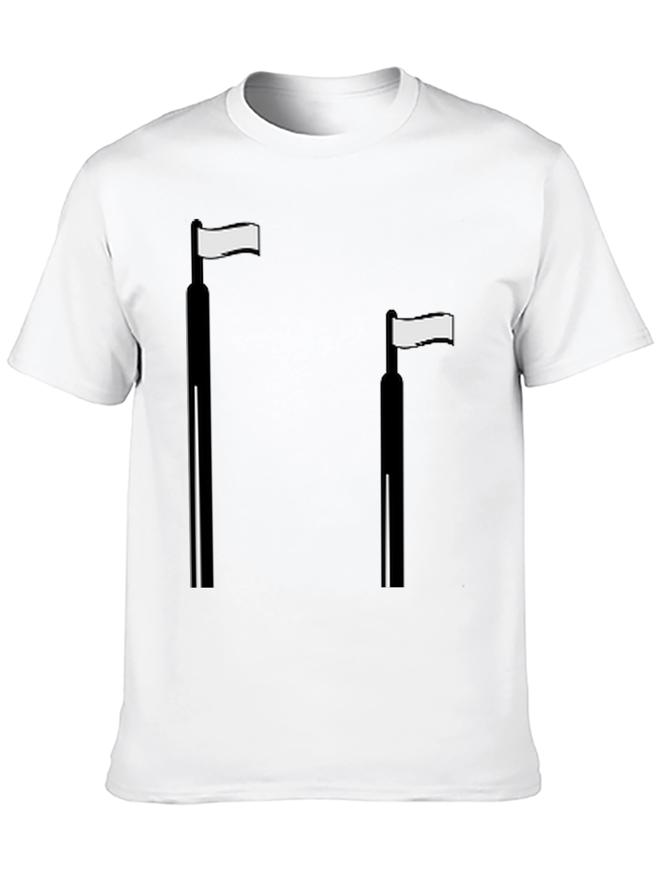 Black Minimalist Flag T-Shirt - Casual Style view 10