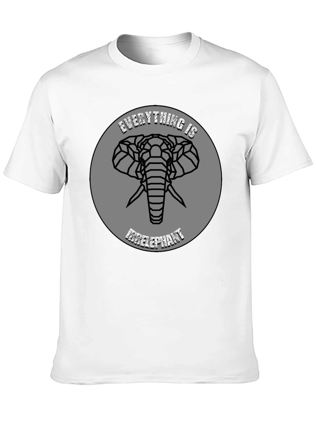Black Geometric Elephant T-Shirt - Stylish Graphic Tee view 10