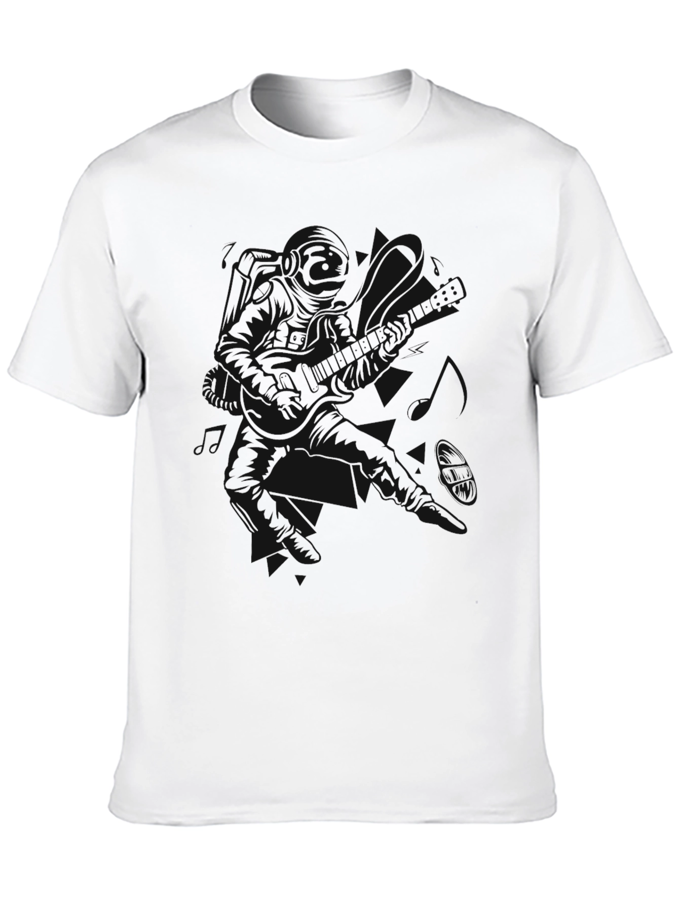 Black Men's Black Crew Neck Short Sleeve T-Shirt view 10