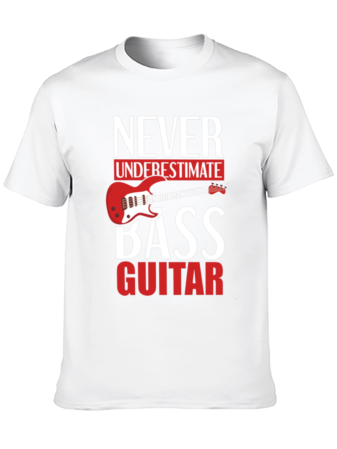 Black Never Underestimate Old Man With a Bass Guitar T-Shirt view 10