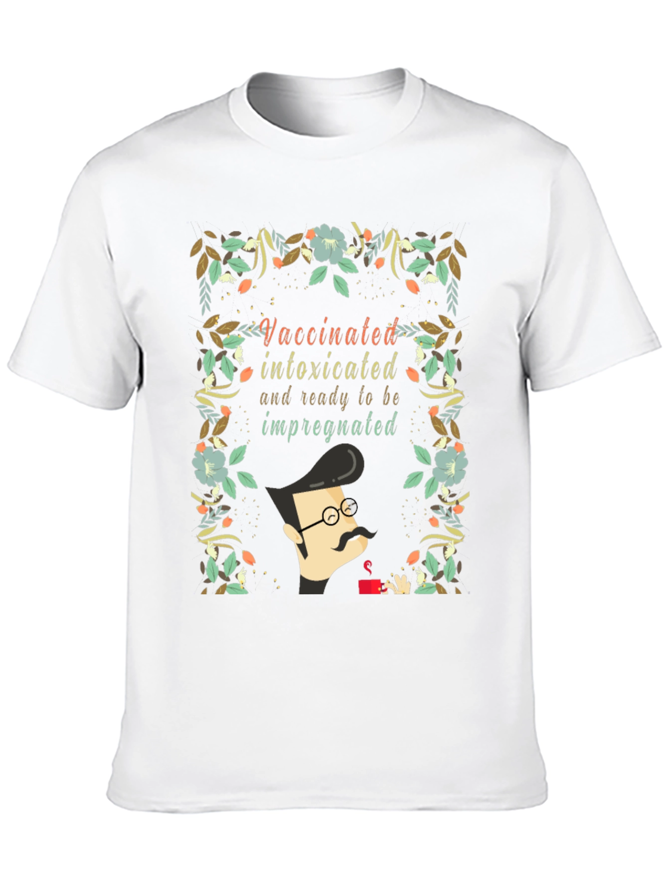 Black Vaccinated Intoxicated Ready T-Shirt view 10