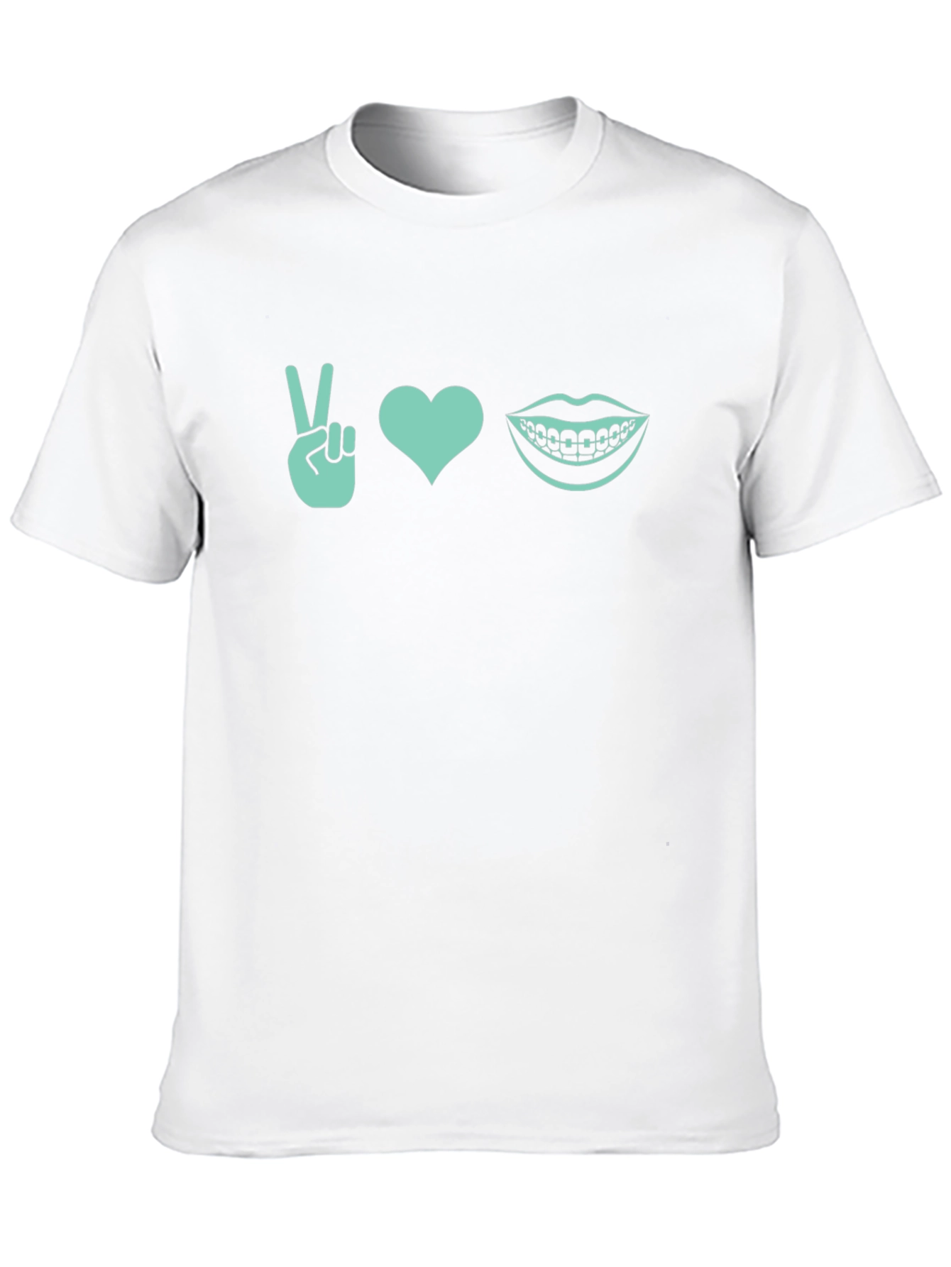 Black Peace Love Braces T-Shirt - Cool Dental Tee view 10
