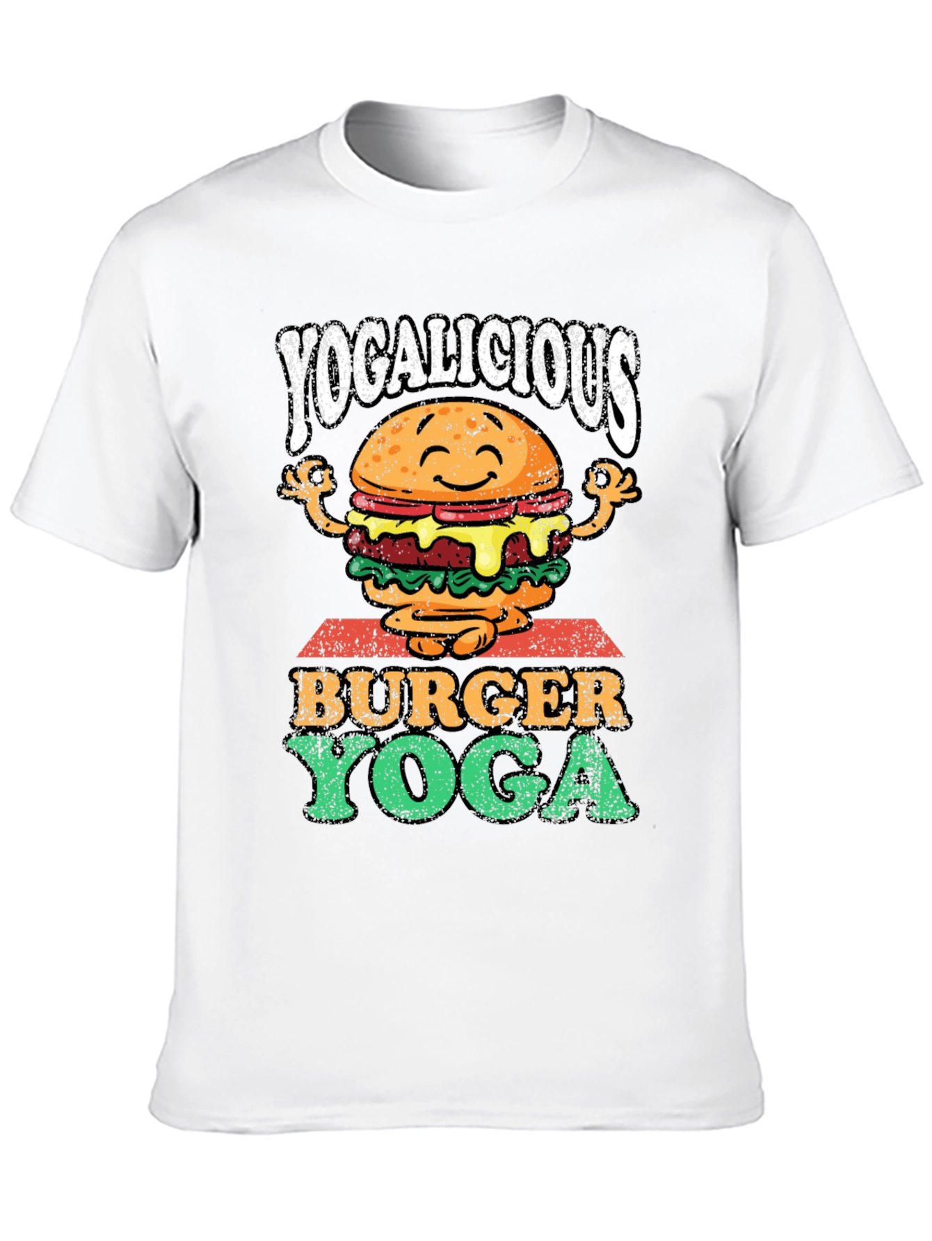 Black Yogalicious Burger Yoga Graphic Tee view 10