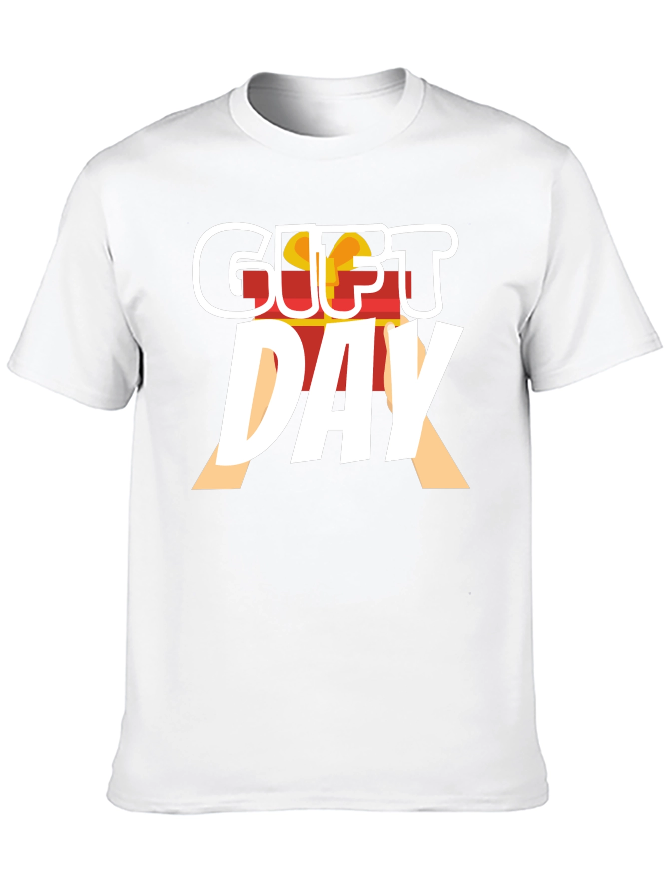 Black Gift Day Graphic Tee - Black Cotton T-Shirt view 10