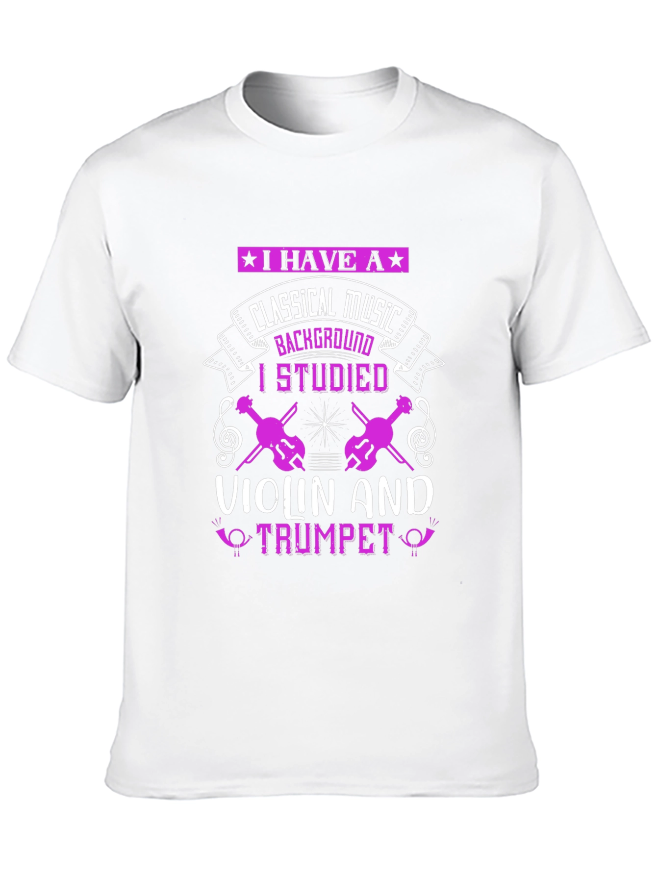Classical Music T-Shirt - Violin and Trumpet Tee - 10