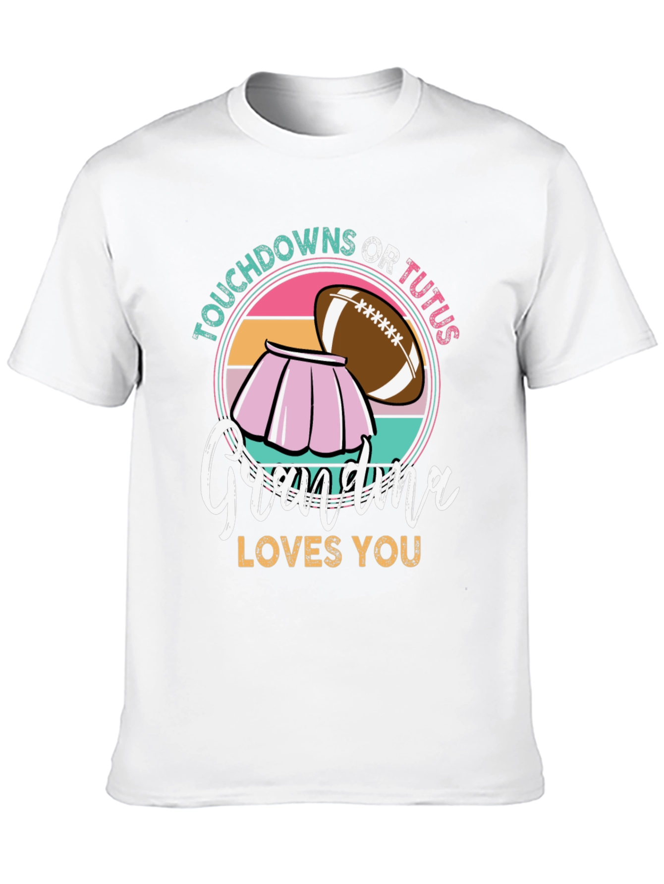 Black Touchdowns or Tutus Grandma T-Shirt view 10