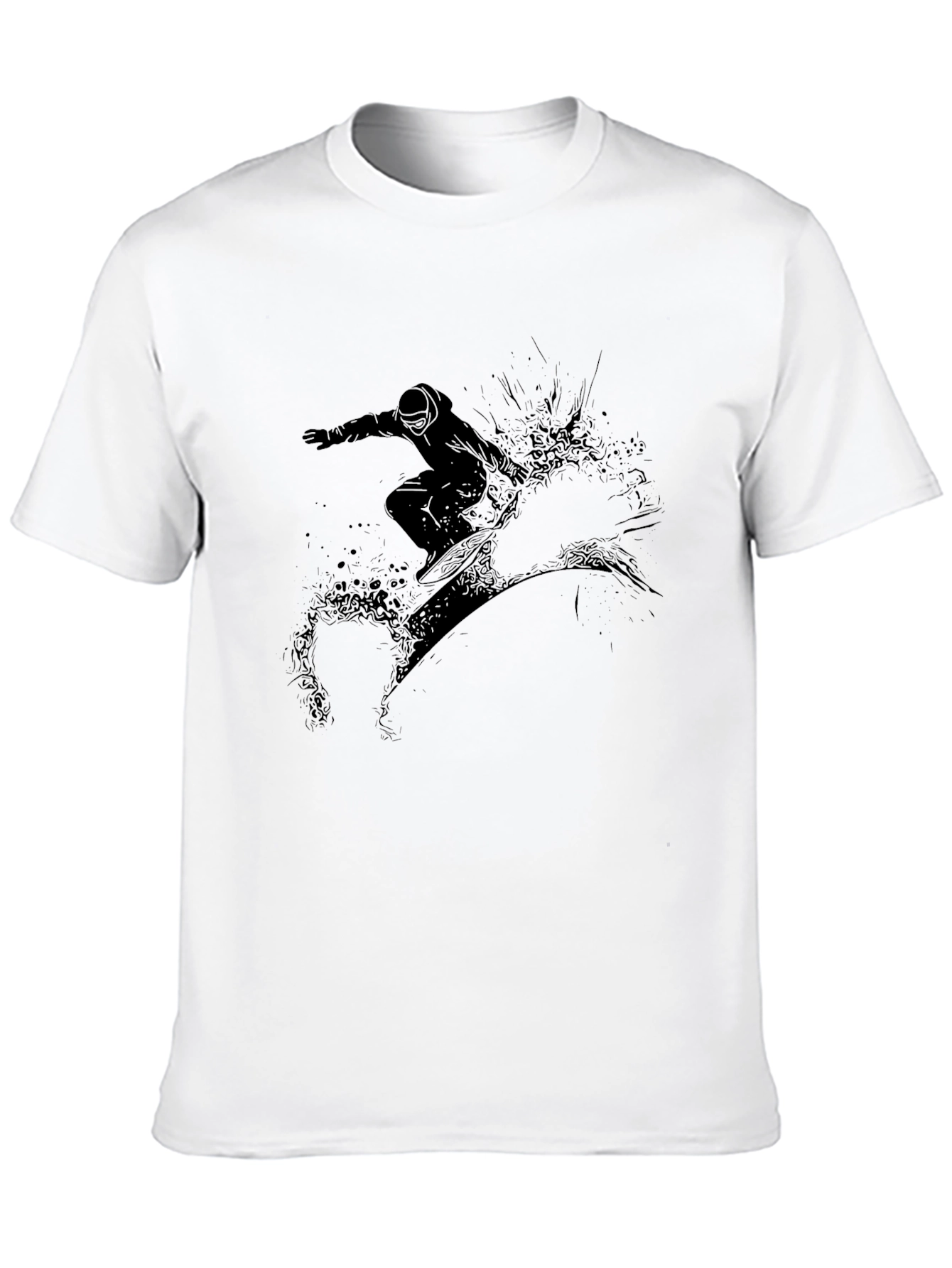 Black Black Snowboard Graphic Tee - Men's view 10
