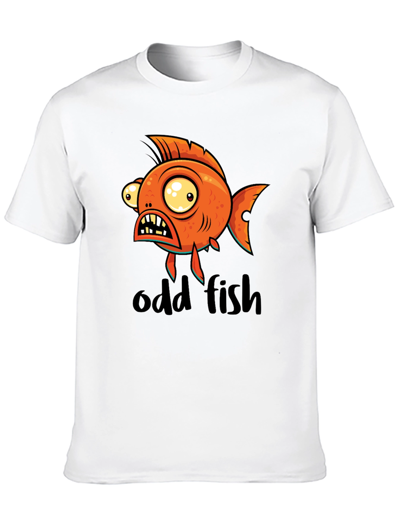 Black Odd Fish Graphic Tee - Quirky Humor T-Shirt view 10