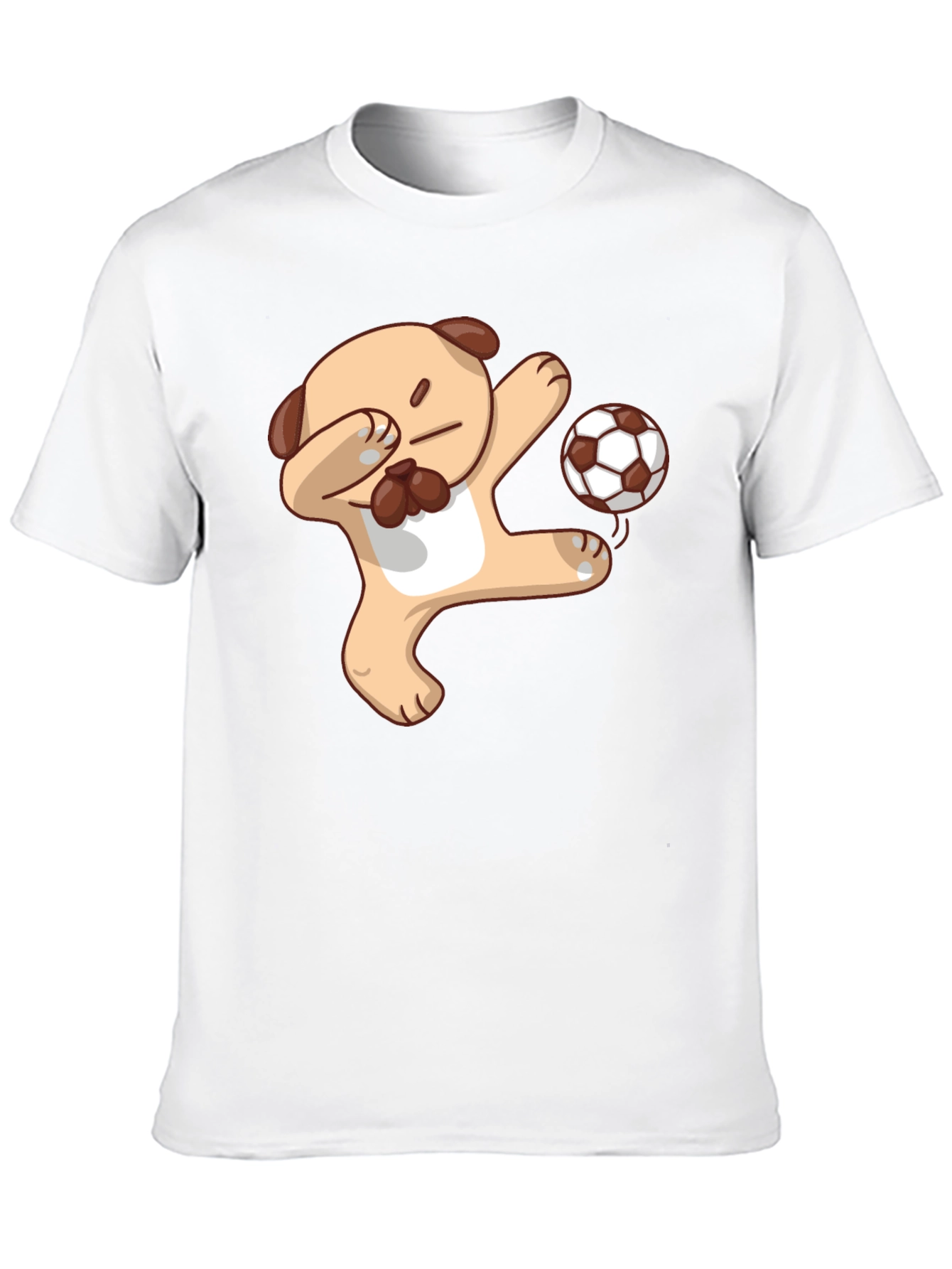 Black Funny Pug Soccer Dab T-Shirt view 10