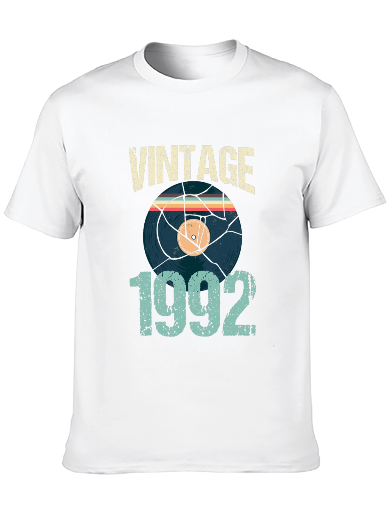 Black Vintage 1992 Vinyl Record T-Shirt view 10