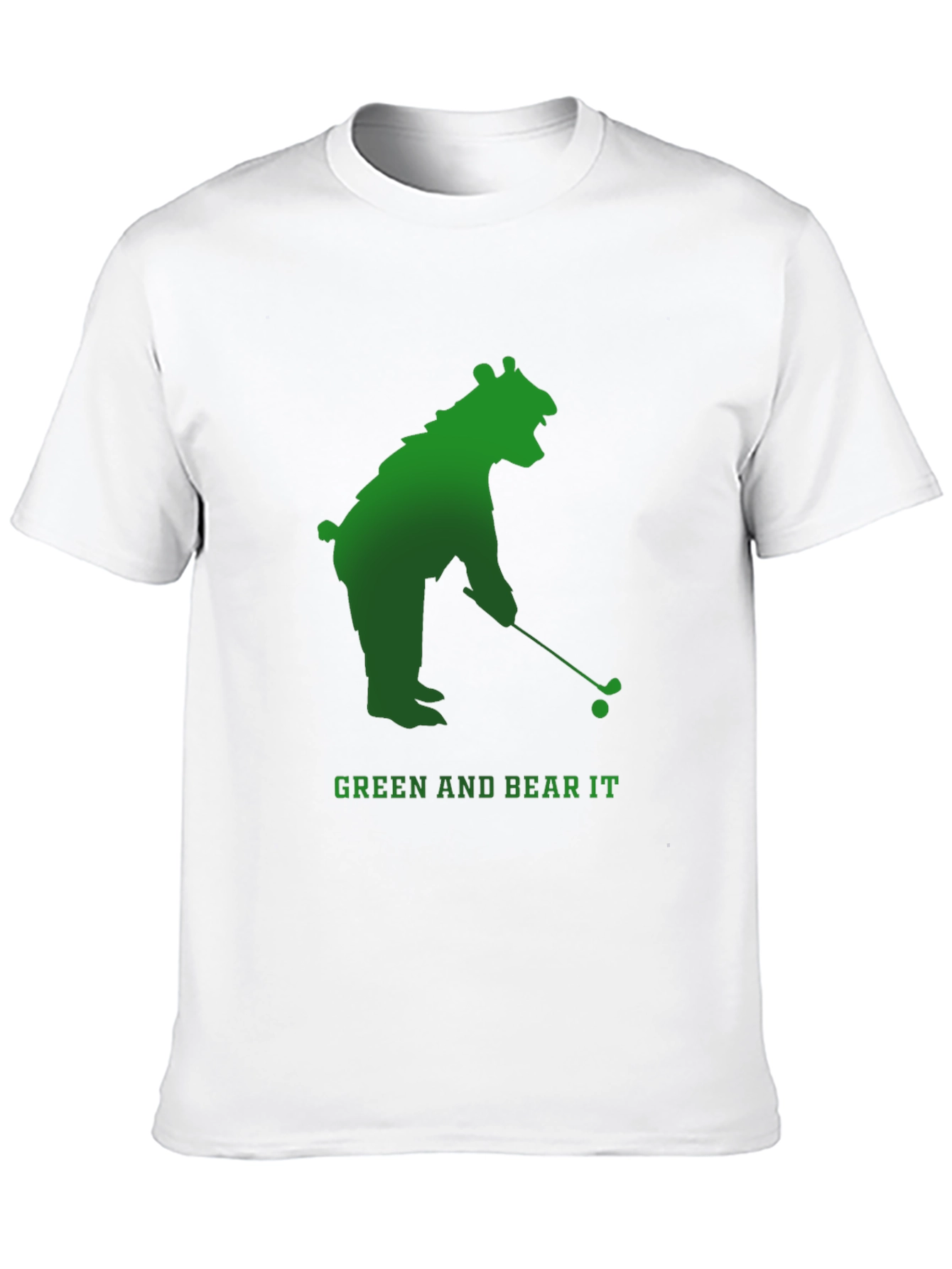 Black Green and Bear It Golf T-Shirt view 10