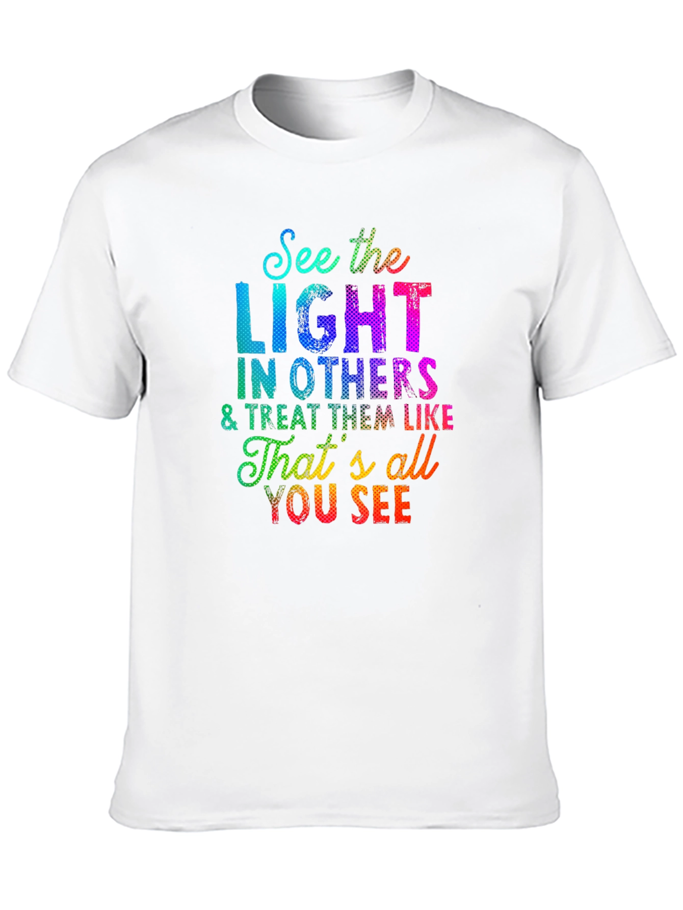 Black See the Light T-Shirt - Inspirational Graphic Tee view 10