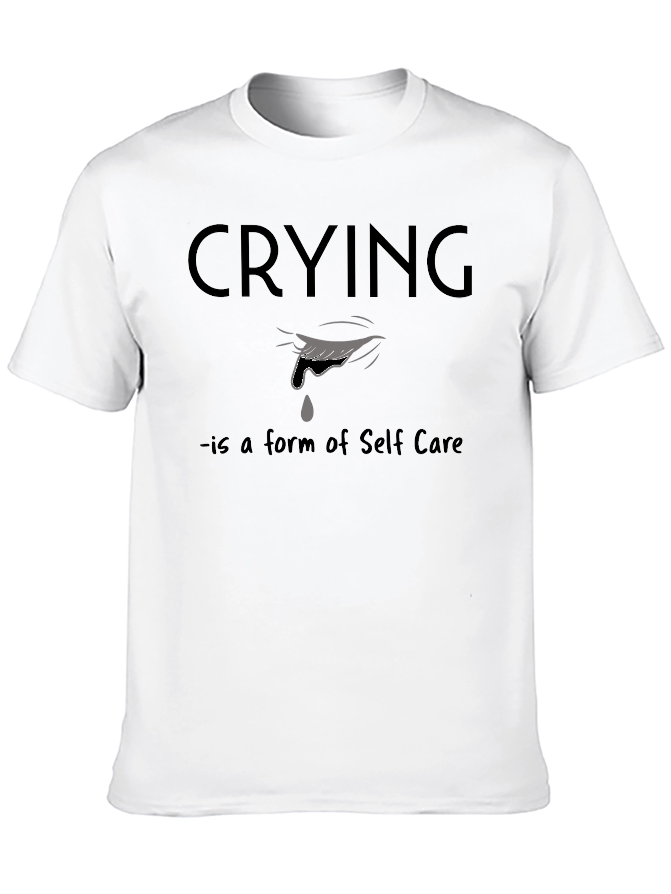 Black Crying is Self Care Graphic Tee - Black view 10