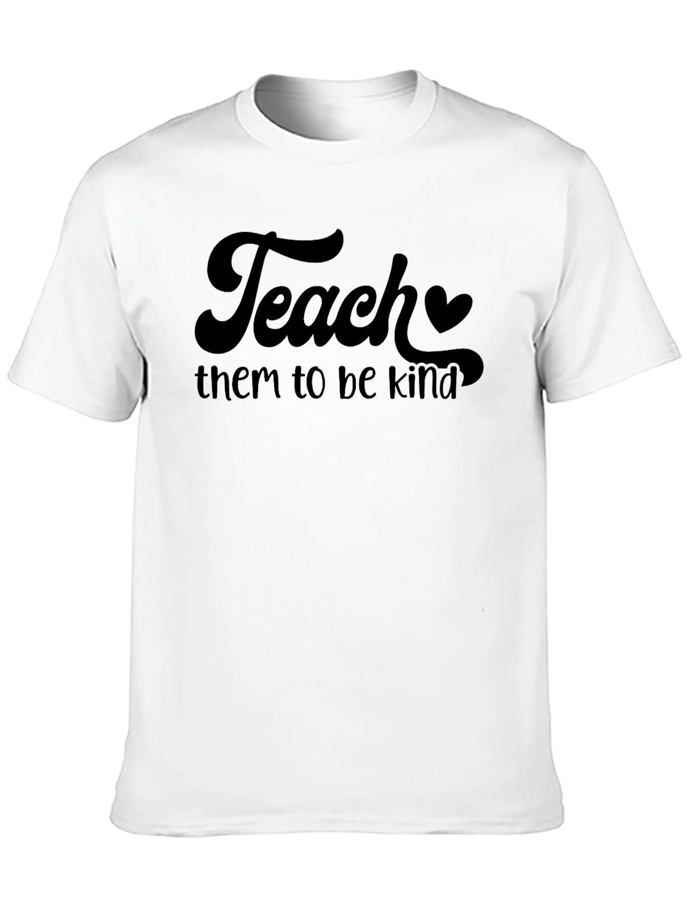 Black Teach Them To Be Kind Graphic Tee view 10