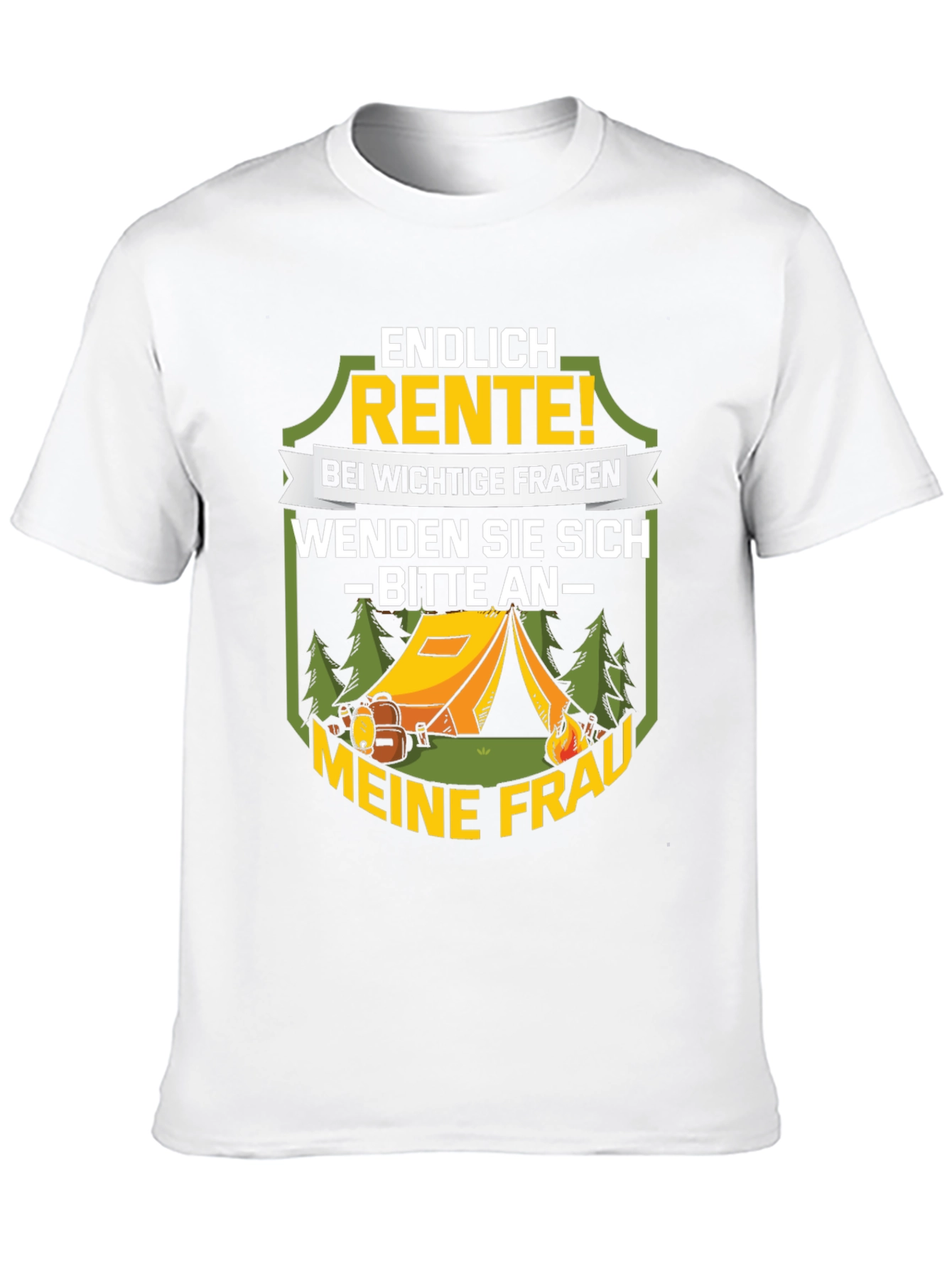 Black Funny Retirement Camping T-Shirt - "Ask My Wife!" view 10