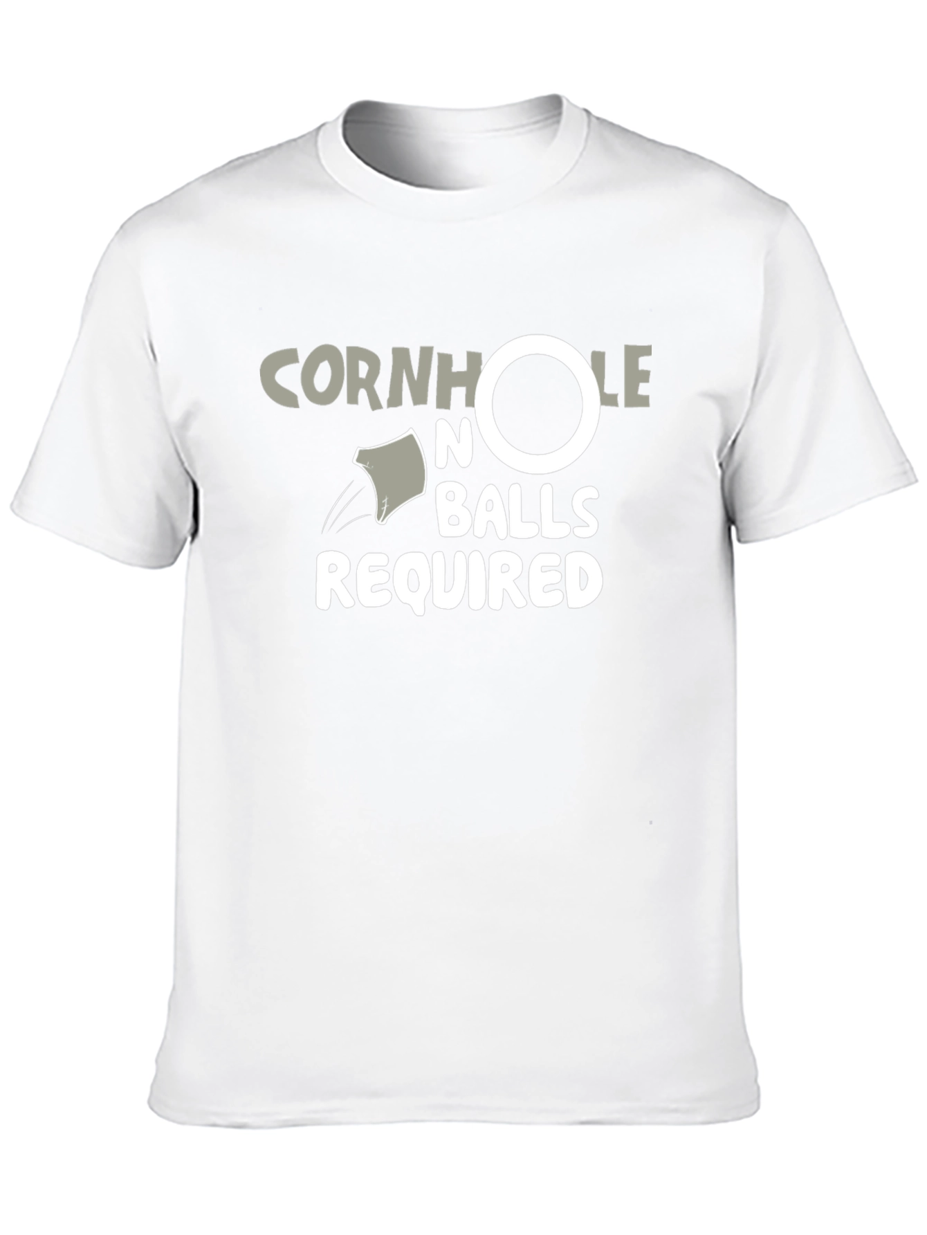 Black Cornhole No Balls Required Black T-Shirt view 10