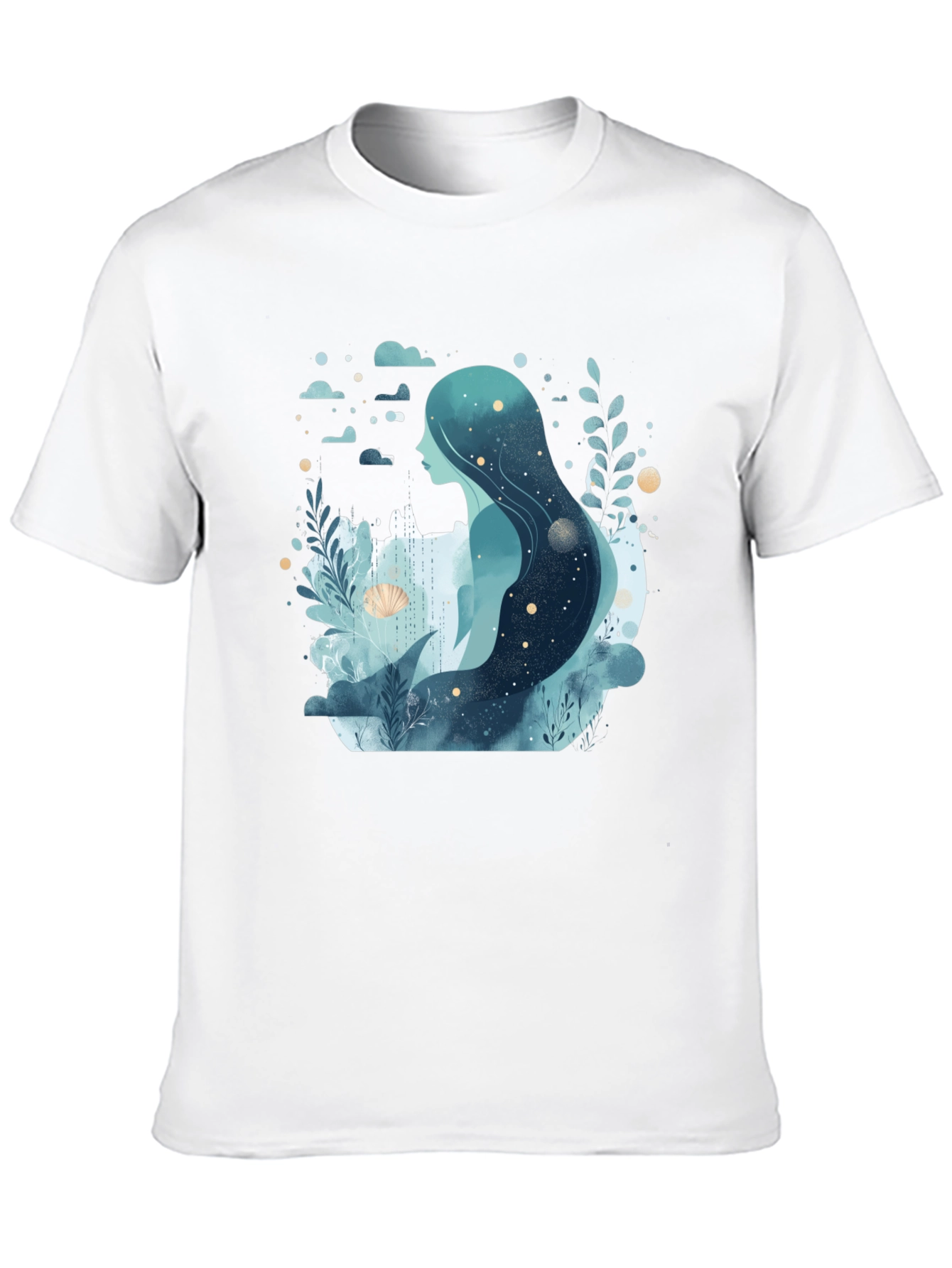 Black Celestial Mermaid Graphic Tee - Black view 10