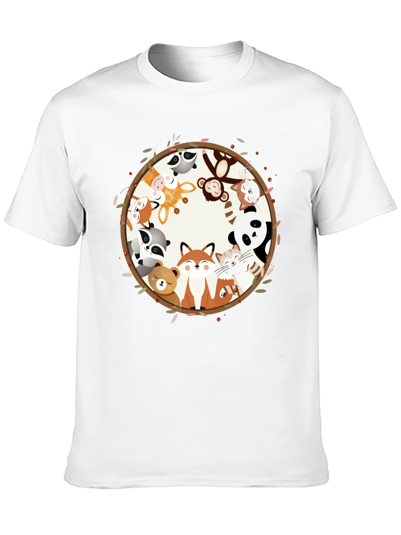Black Animal Circle Graphic Tee - Unisex view 10