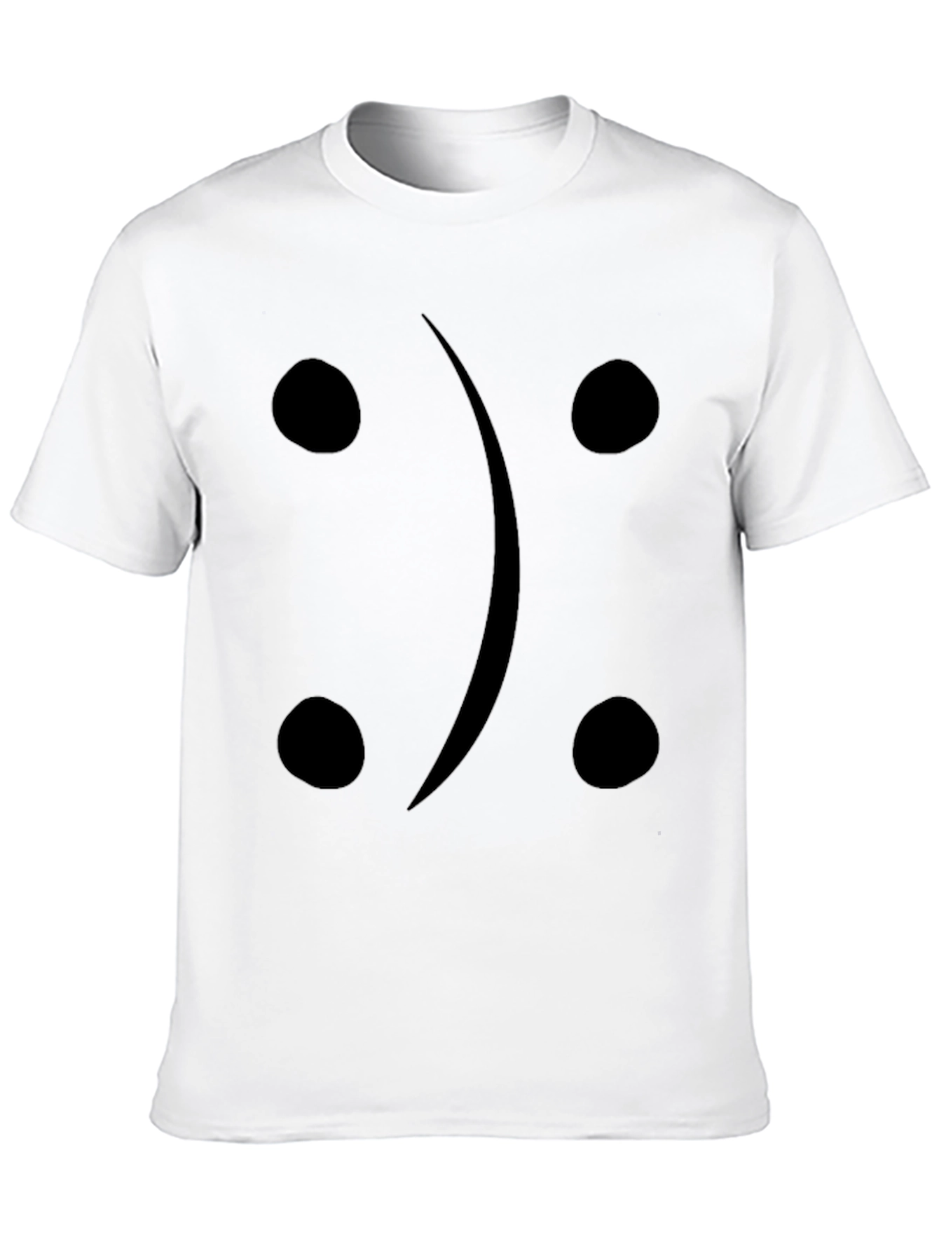 Black Sad Face T-Shirt - Black Graphic Tee view 10