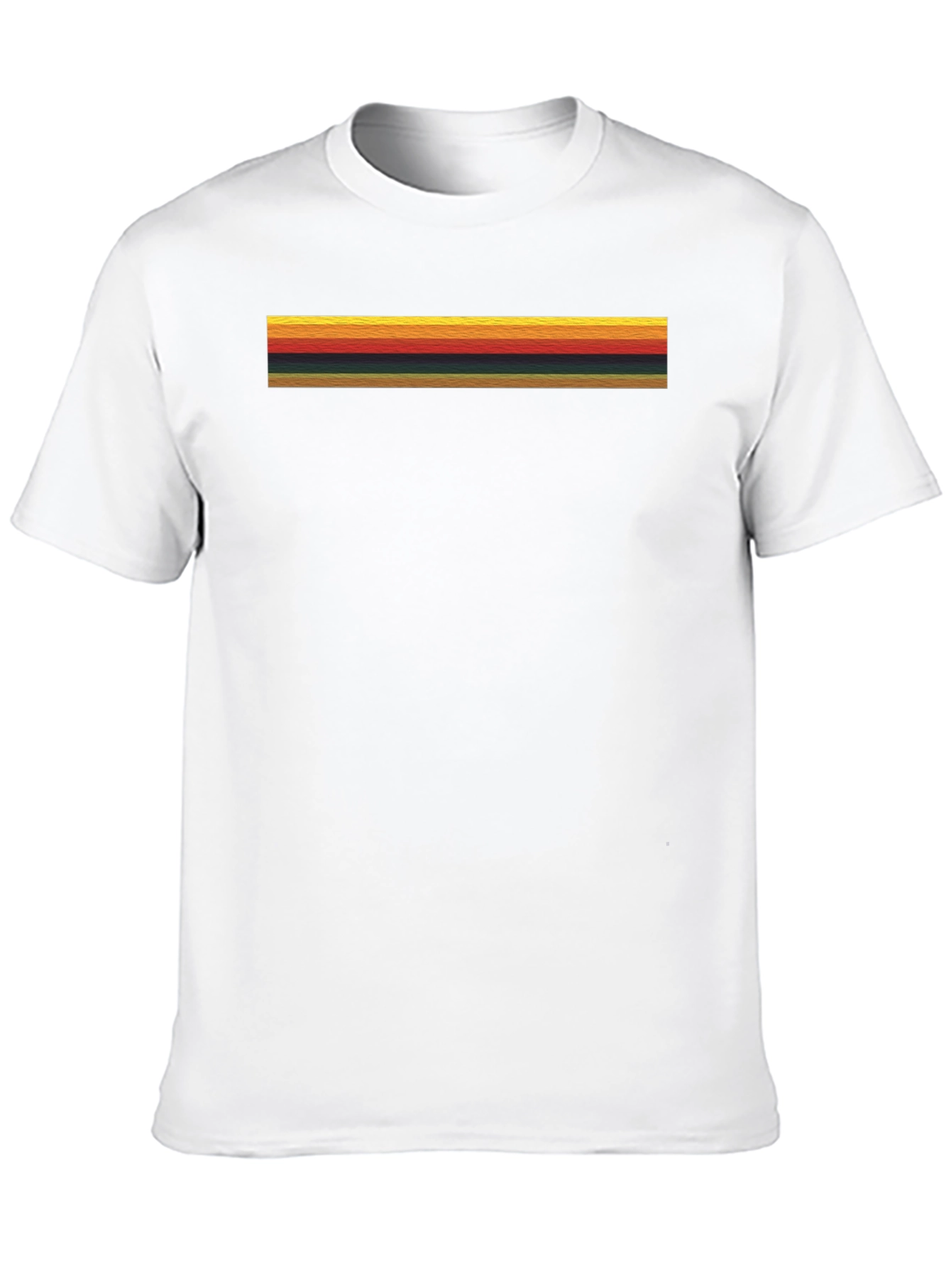 Black Retro Stripe T-Shirt - Vintage Style Black Tee view 10