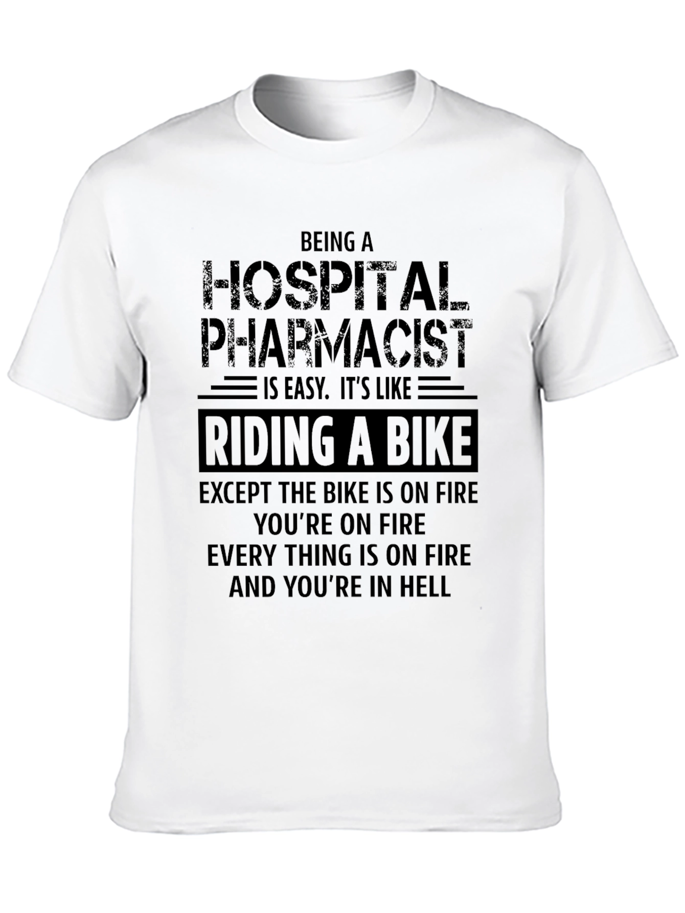 Black Hospital Pharmacist Riding a Bike T-Shirt Funny Job Gift view 10