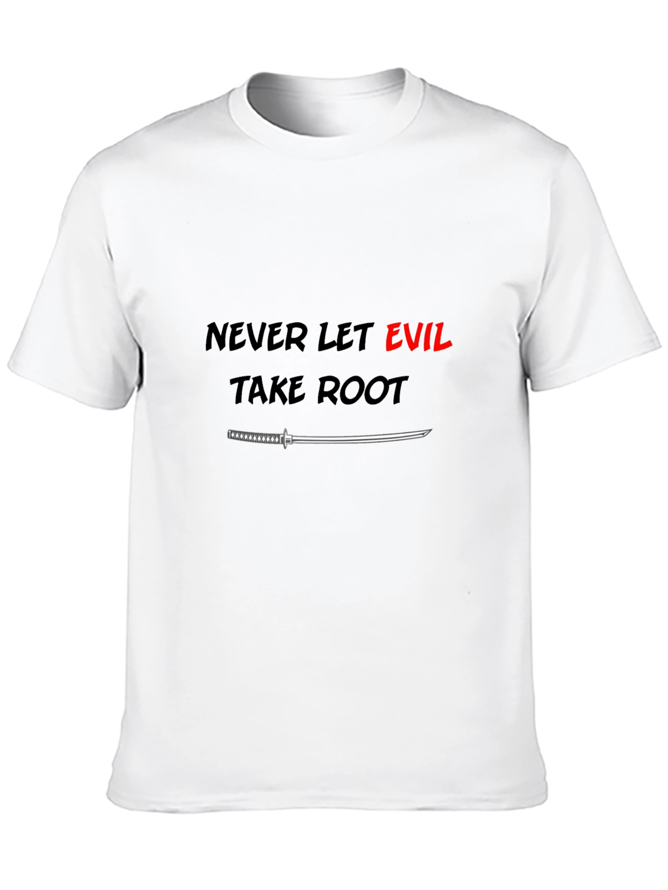 Black Never Let Evil Take Root T-Shirt view 10