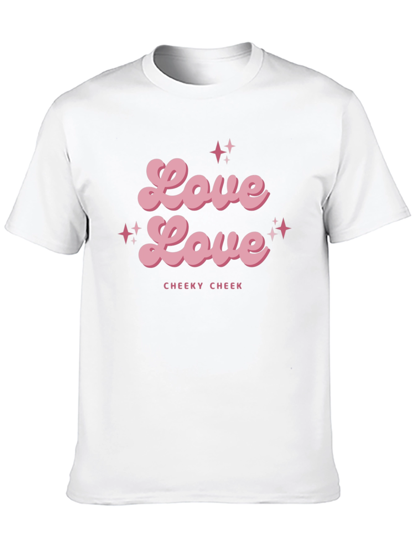 Black Love Love Graphic T-Shirt - Cheeky Cheek Design view 10