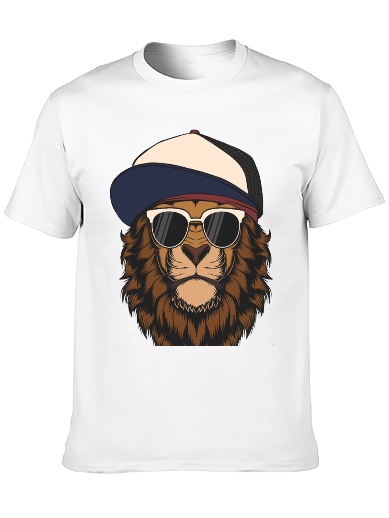 Black Cool Lion Graphic Tee - Trendy Urban Style view 10