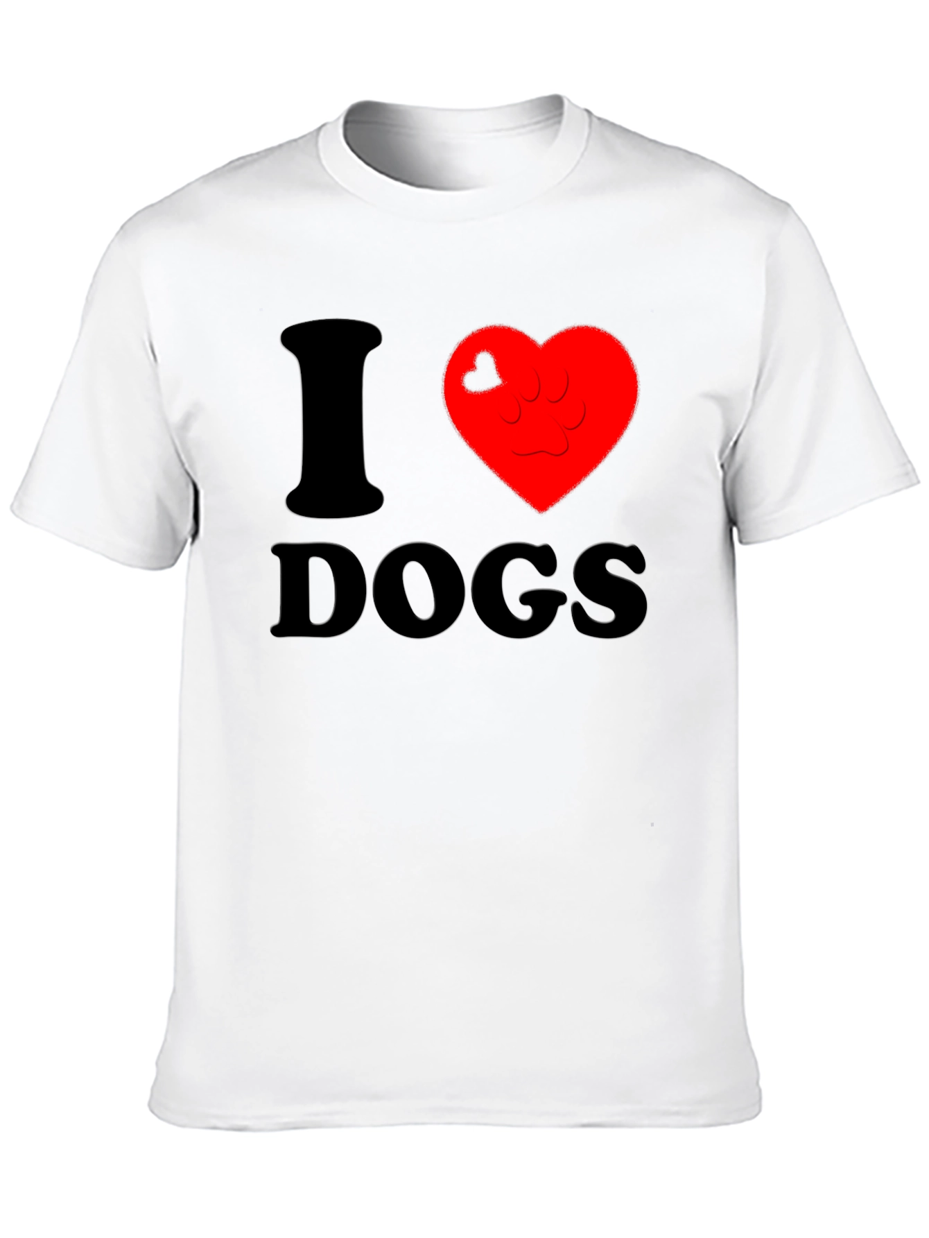 Black I Heart Dogs T-Shirt - Casual Comfort view 10