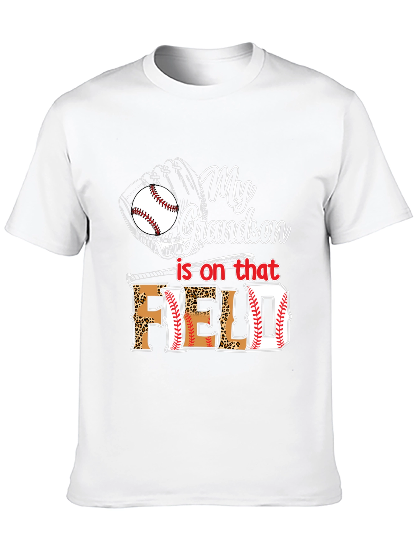 Black My Grandson Is On That Field Baseball T-Shirt view 10