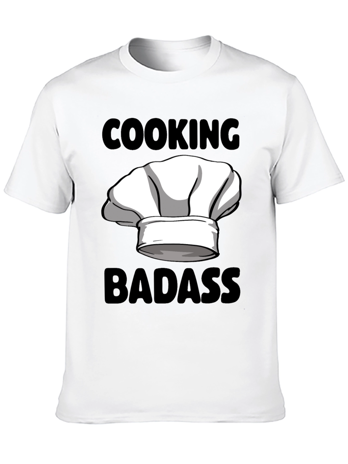 Black Cooking Badass Graphic Tee - Chef's Hat Humor view 10