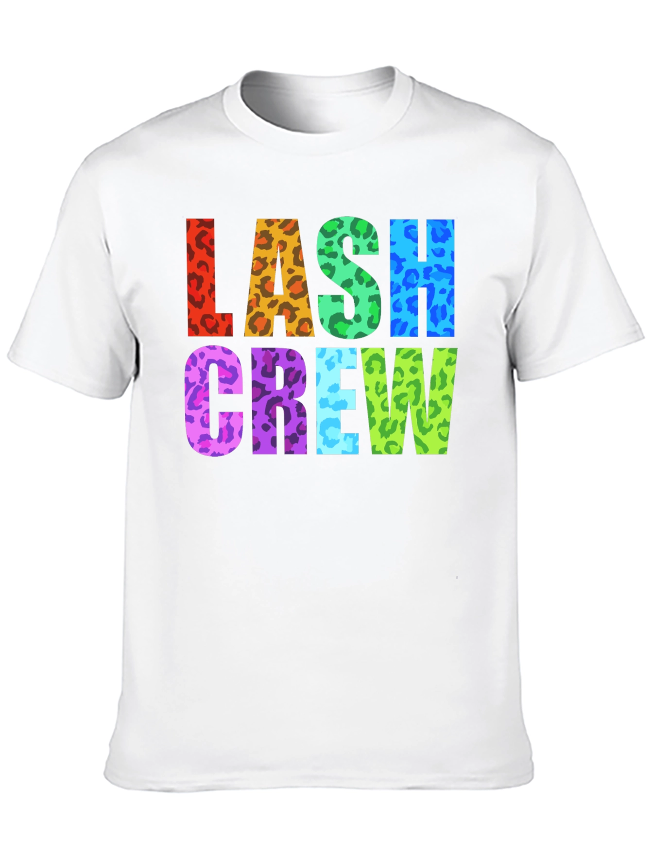 Black Lash Crew Colorful Leopard Print Graphic T-Shirt view 10