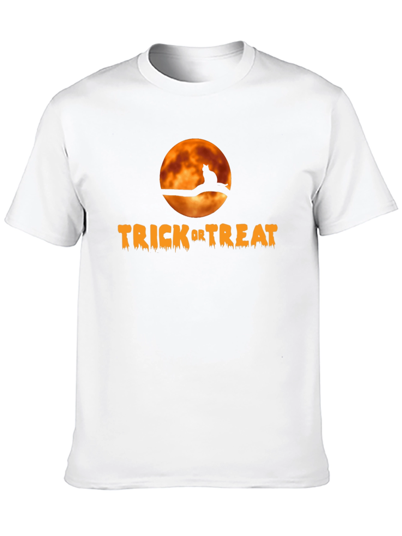 Black Halloween Trick or Treat Cat T-Shirt view 10