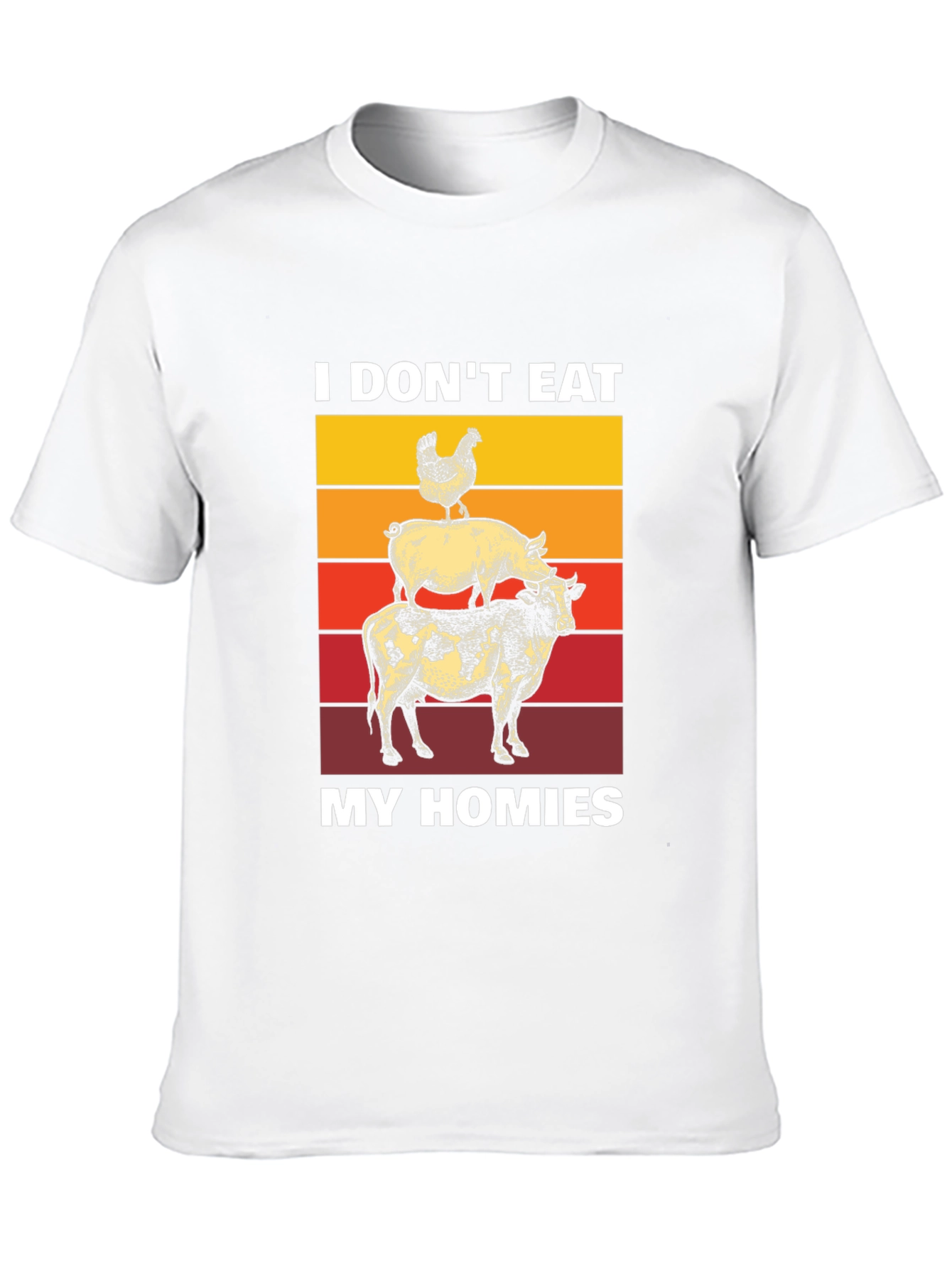 Black I Don't Eat My Homies T-Shirt view 10