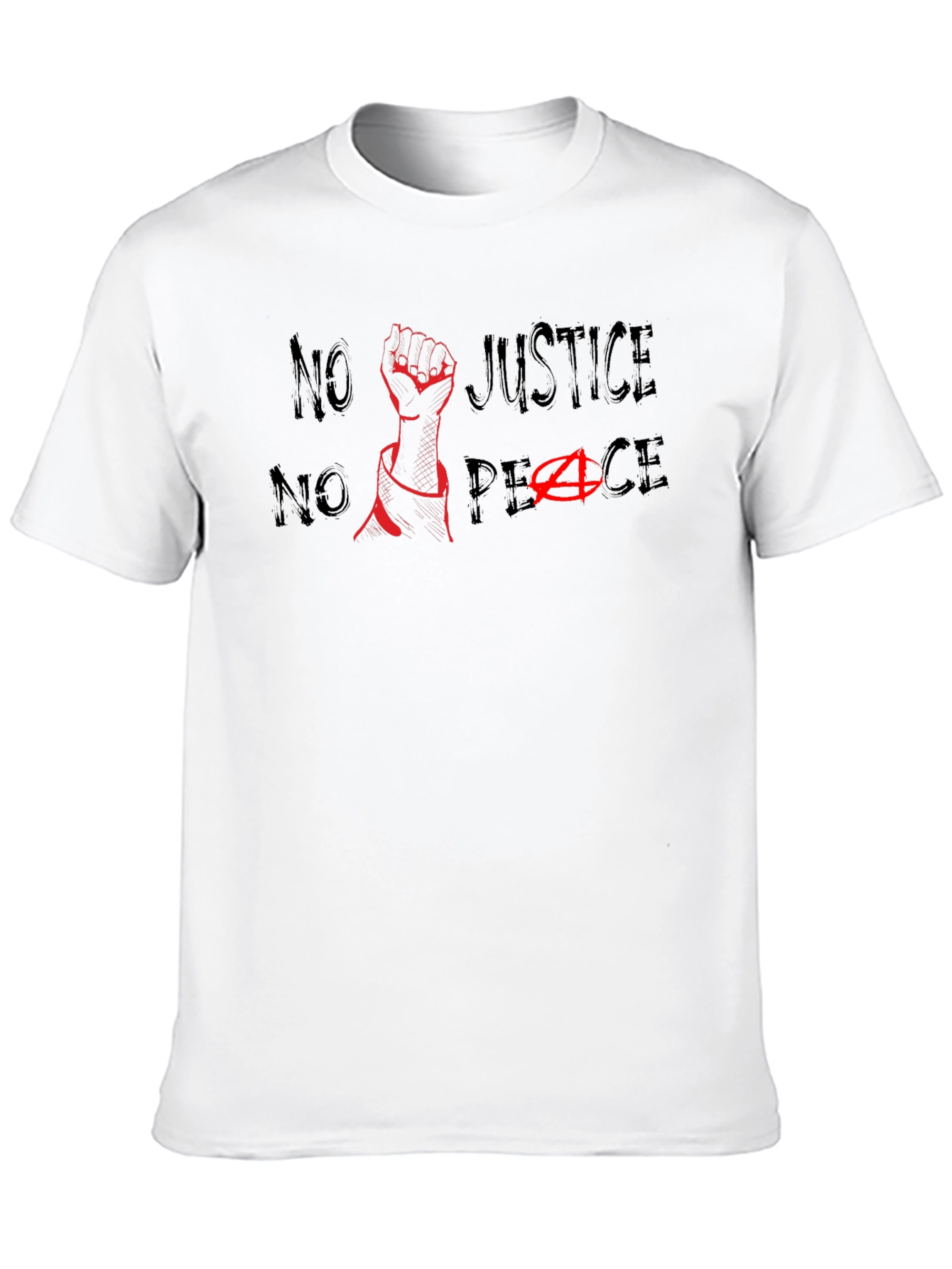 Black No Justice No Peace Graphic Tee view 10