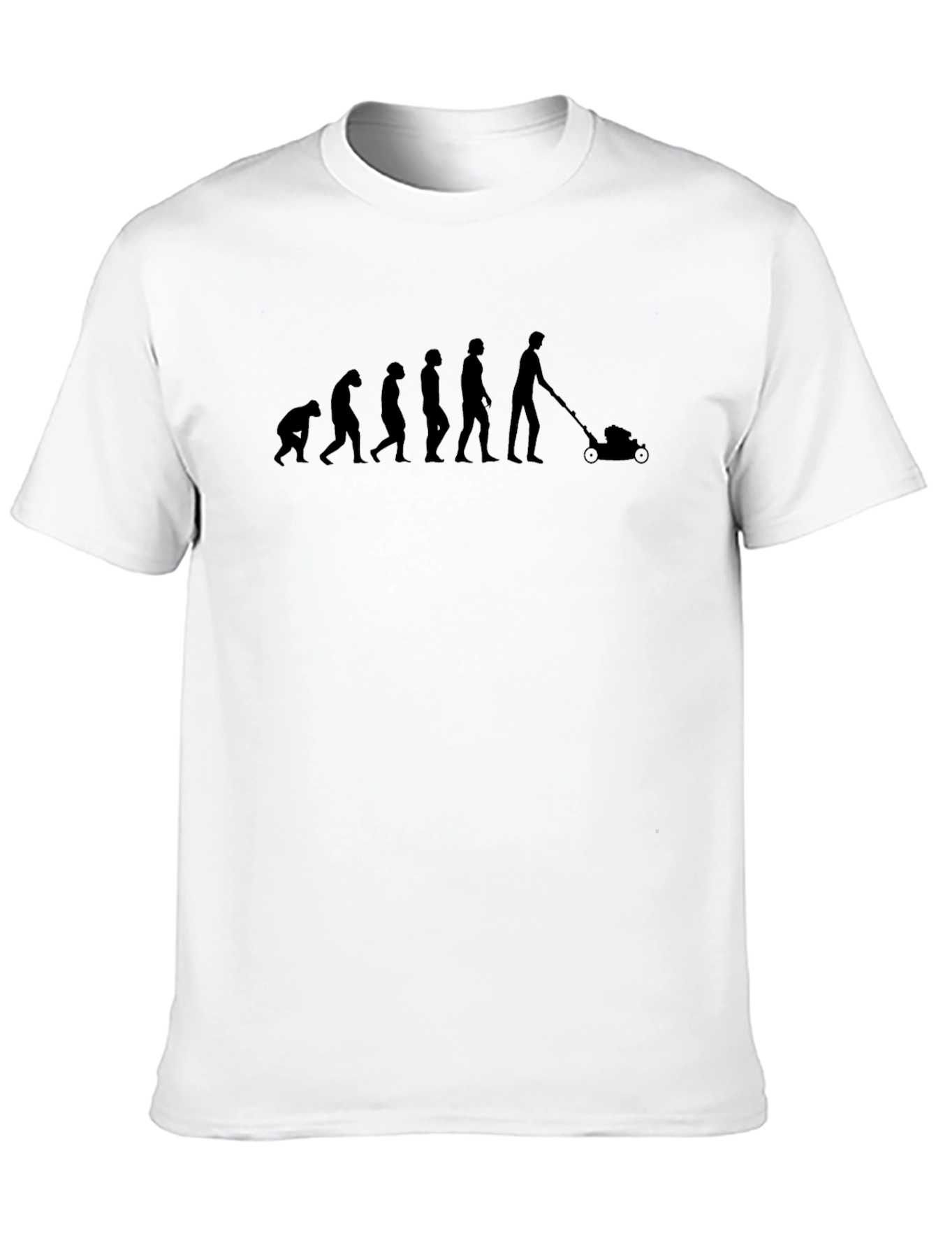 Black Evolution of Man Lawn Mowing T-Shirt view 10