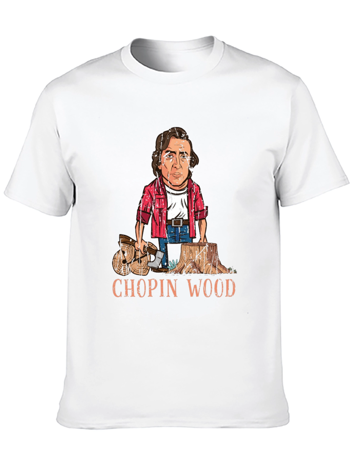 Black Chopin Wood Funny Graphic Tee view 10