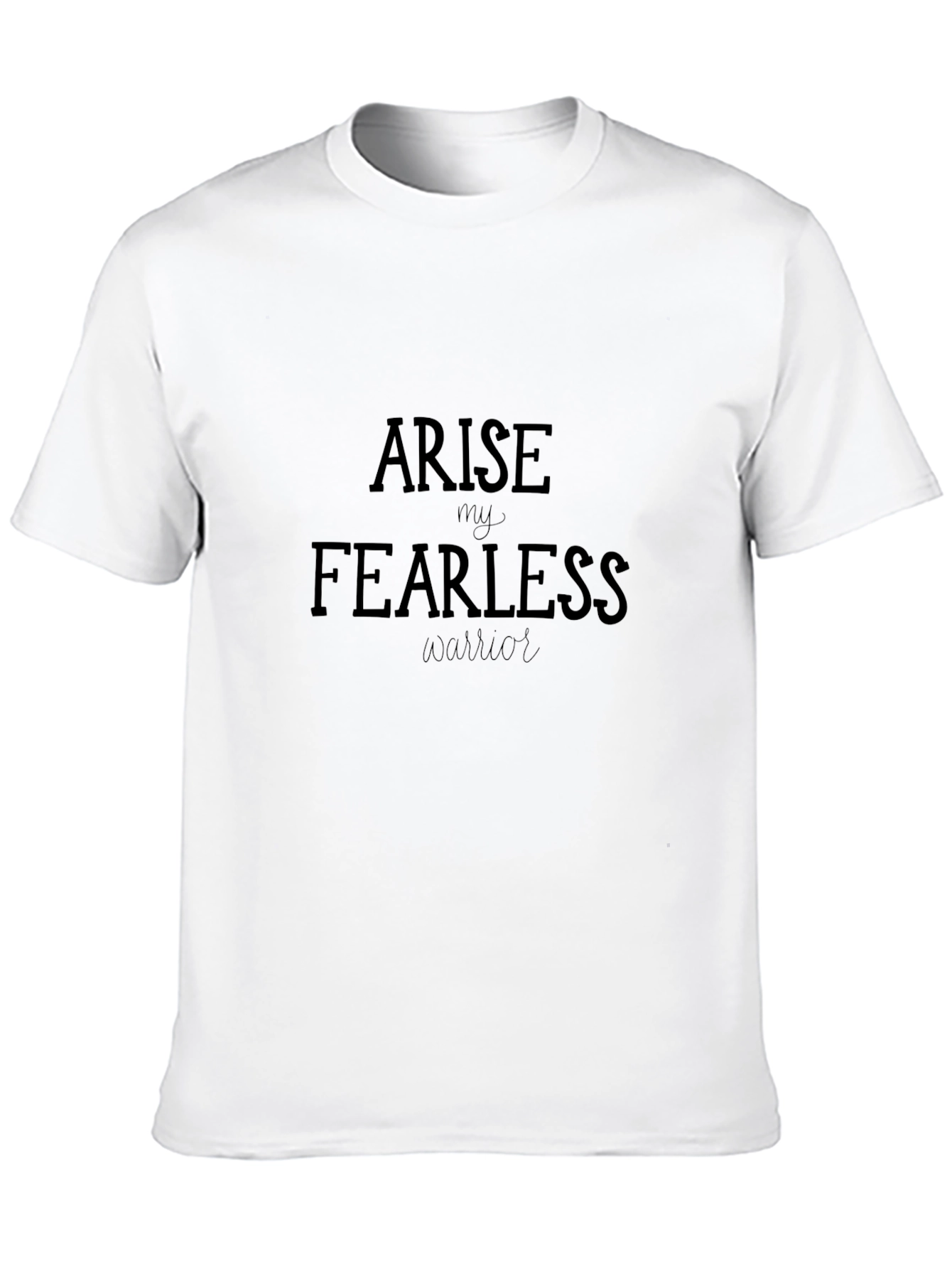 Black Arise Fearless Warrior Graphic Tee - Black view 10