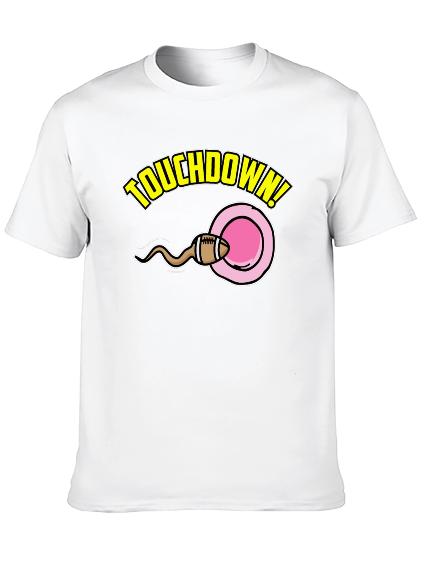 Black Touchdown Funny Graphic T-Shirt view 10