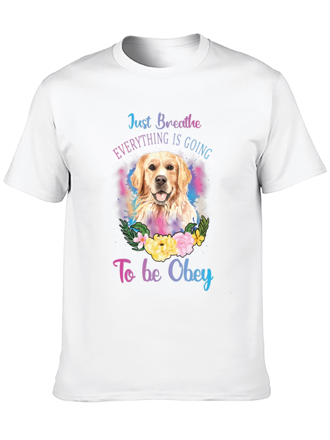 Black Dog Lover T-Shirt - Just Breathe Graphic Tee view 10