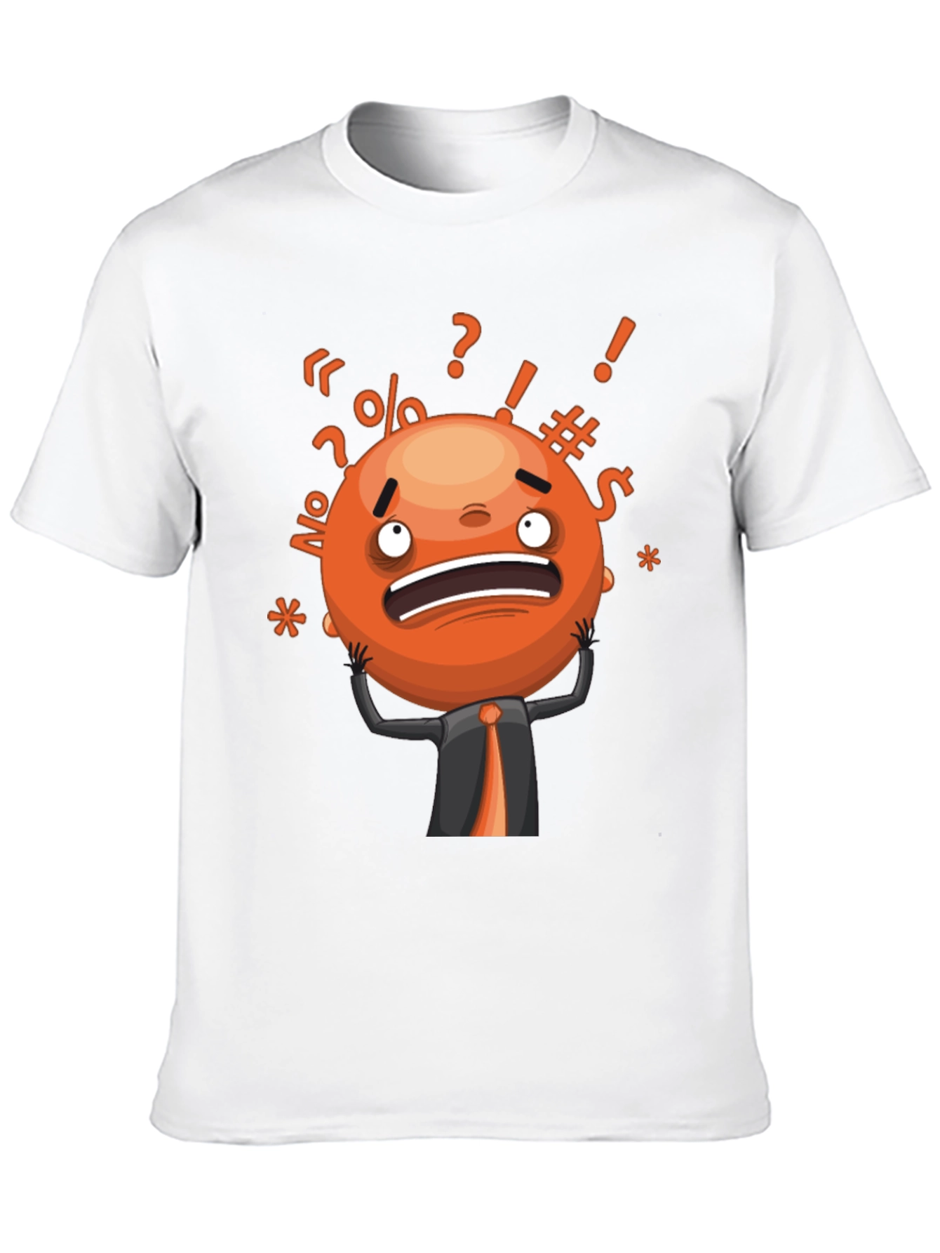 Black Stressed Out Emoji Graphic T-Shirt - Black view 10