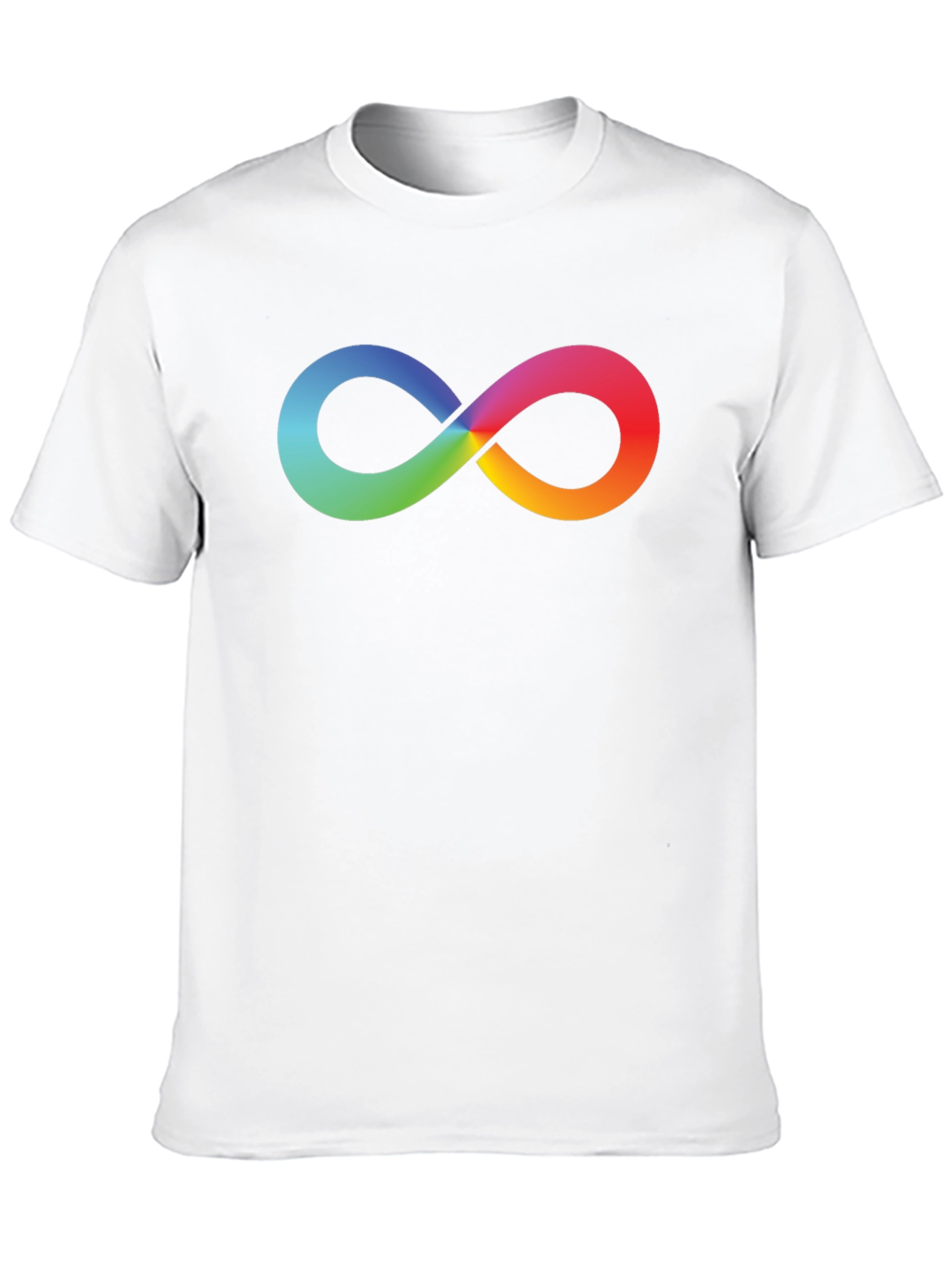 Black Rainbow Infinity Symbol Black T-Shirt view 10