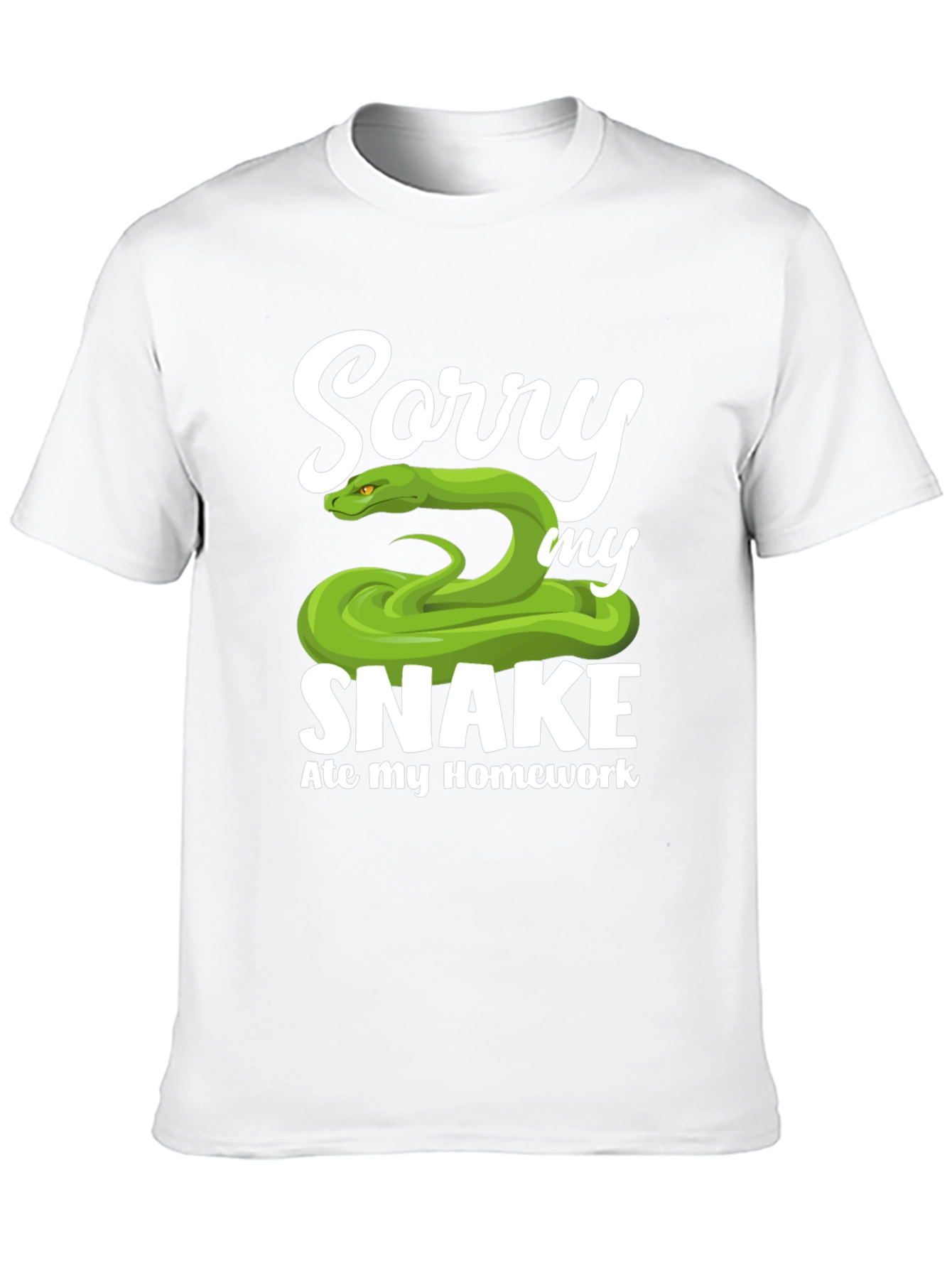 Black Sorry My Snake Ate My Homework T-Shirt view 10