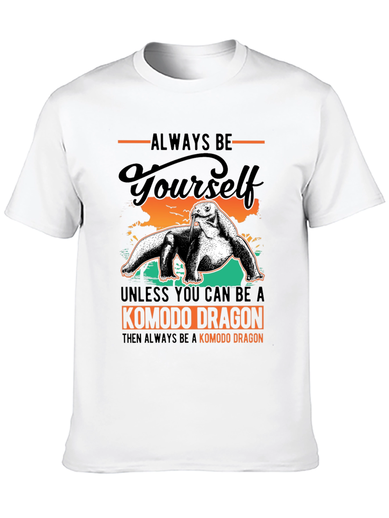 Black Komodo Dragon Graphic Tee - Always Be Yourself view 10
