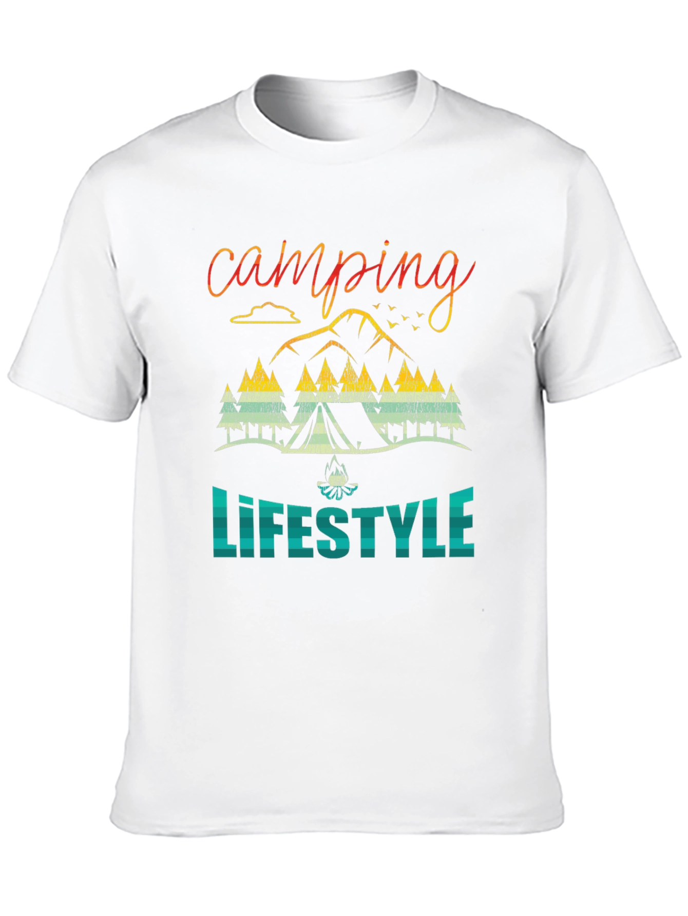 Black Camping Lifestyle Graphic Tee - Nature Adventure Shirt view 10