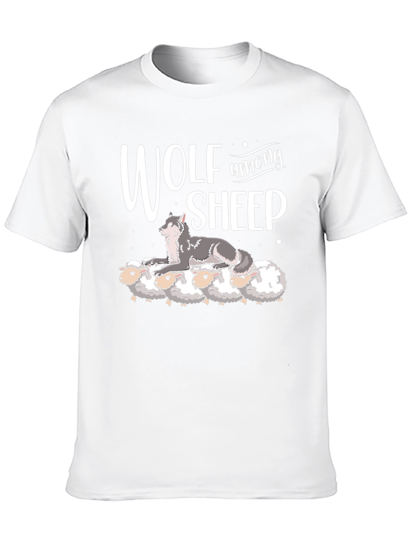 Black Wolf Among Sheep Graphic T-Shirt view 10